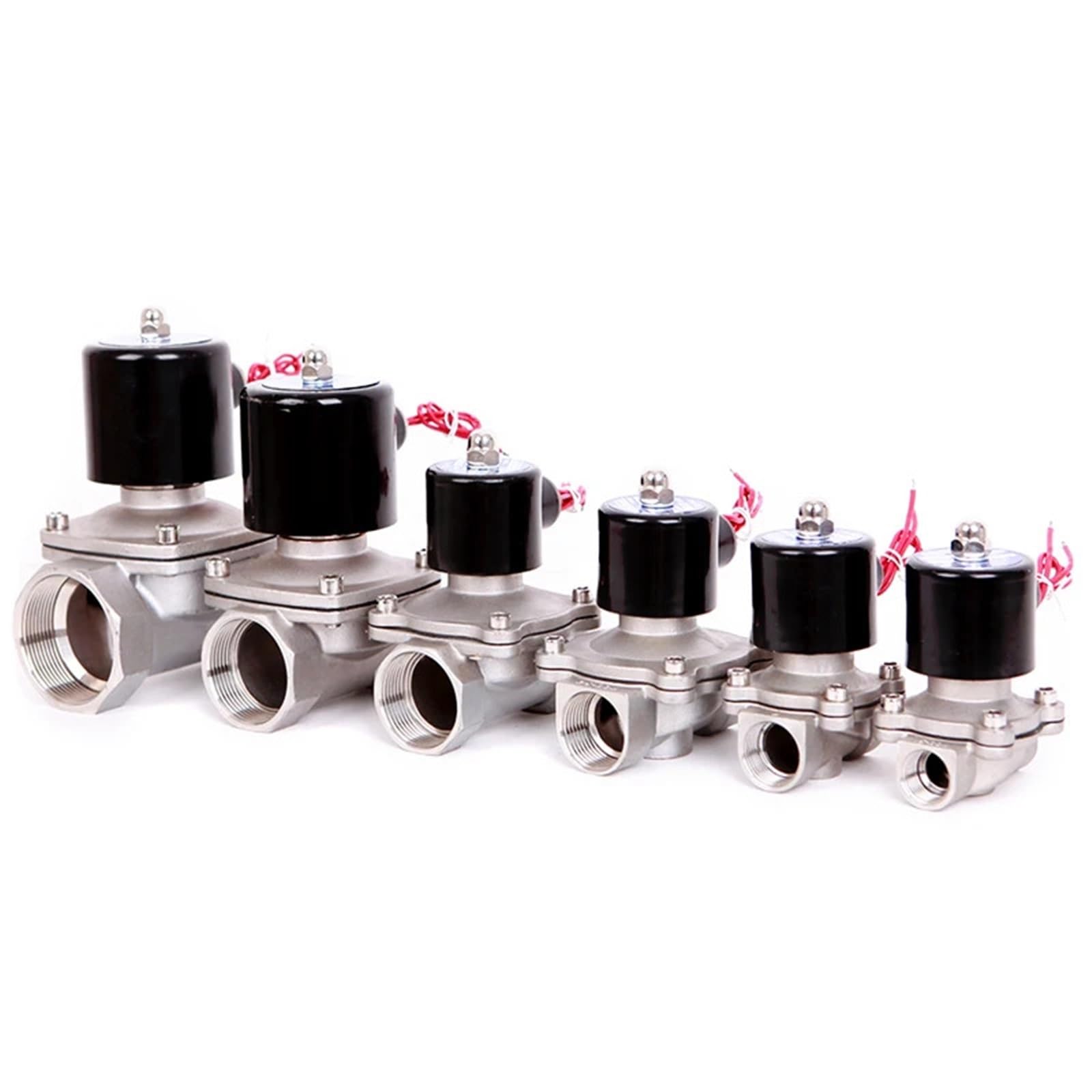 Uyqukggpsn 2 Dn15 Dn20 Dn25 Dn50 Electric Solenoid Valves Water Normally Closed -Way Stainless Steel 1/2" 3/4" 1" " 12V 4V 110V 20V(2",Epdm-Seal_110vac)