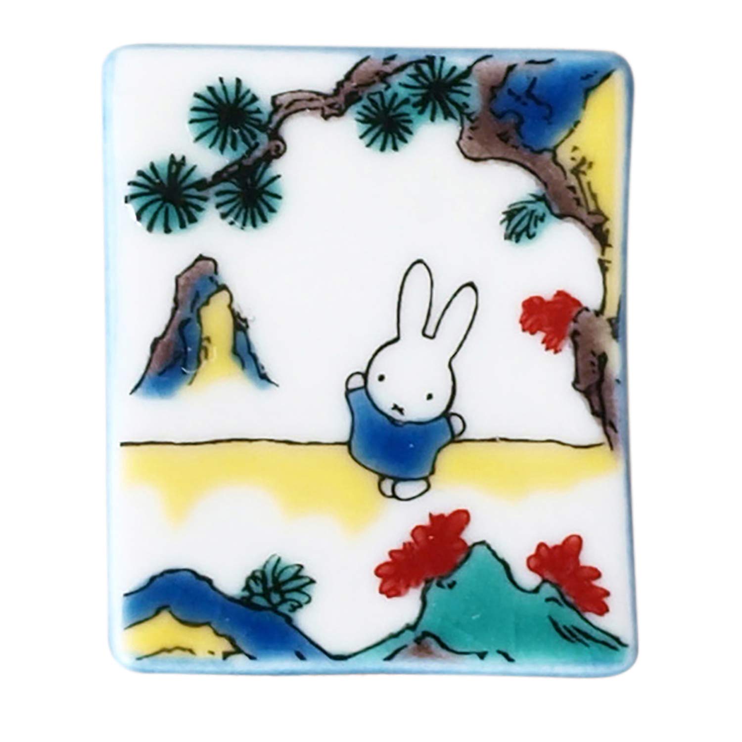 Miffy Kutani Ware Chopstick Rest Gosai Porcelain Hashioki Japan
