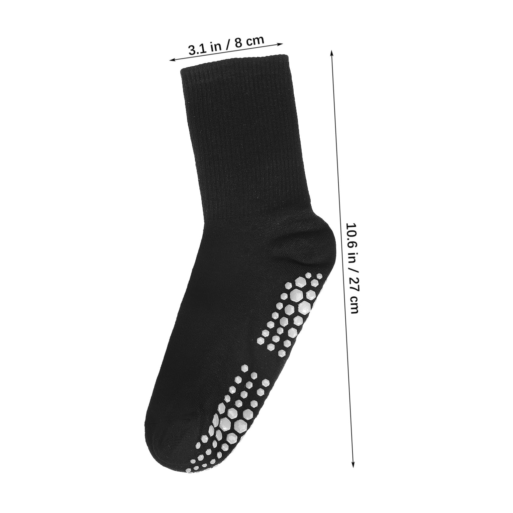 Gogogmee Elastic Non Slip Yoga Socks 5 Pairs Dance High Ankle Comfort Moisture Wicking Unisex Cotton