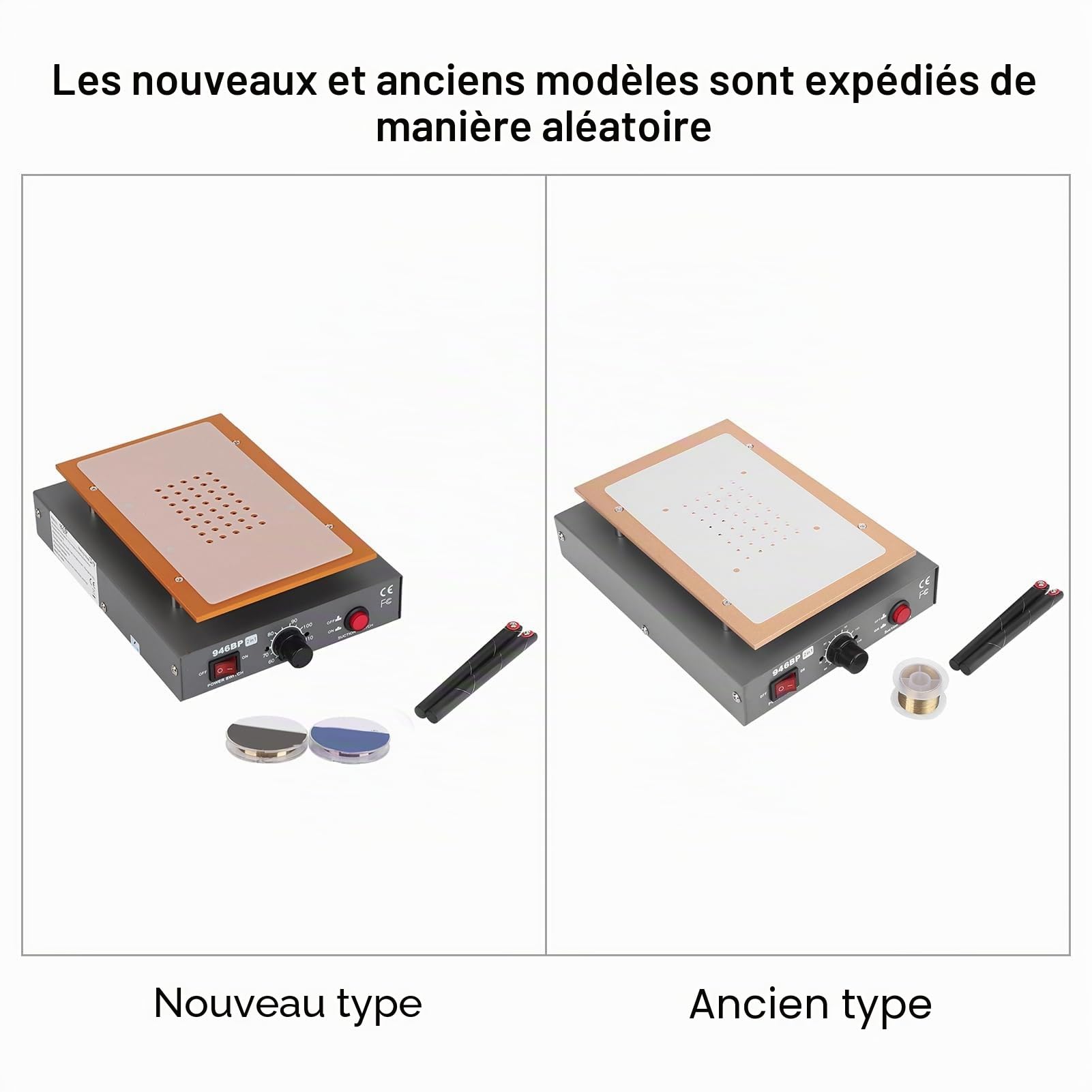 Wakects Séparateur d'écran LCD, Machine séparateur Chauffage Professionnel, Petit Bruit 60-120 ℃ séparateur d'écran LCD réglable 550W Puissance maximale en métal pour Atelier de réparation
