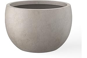 Large Modern Kante Concrete Fruit Bowl for Kitchen and Home Decor