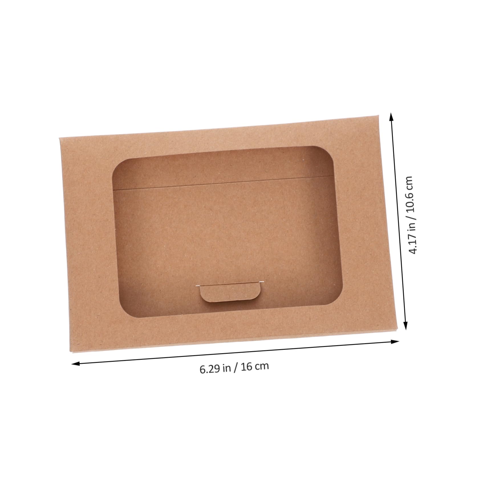 Gogogmee 50pcs Kraft Paper Card Boxes with Clear Window for Greeting Cards Invitations and Postcards Brown Kraft Packaging for All Occasions