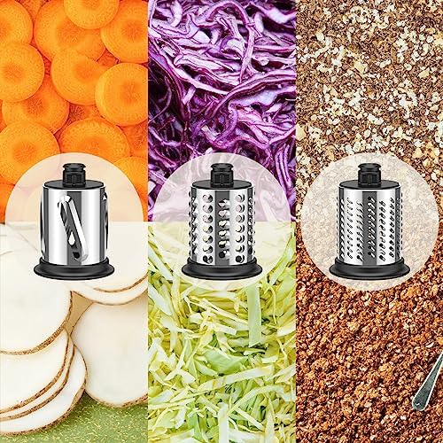 Cofun Slicer Shredder Attachment for Kitchenaid Stand Mixer, Cheese Grater Attachment, Food Slicer Salad Maker for Kitchen aid Mixer Accessories and Attachments with 3 Blades - Thumbnail 2