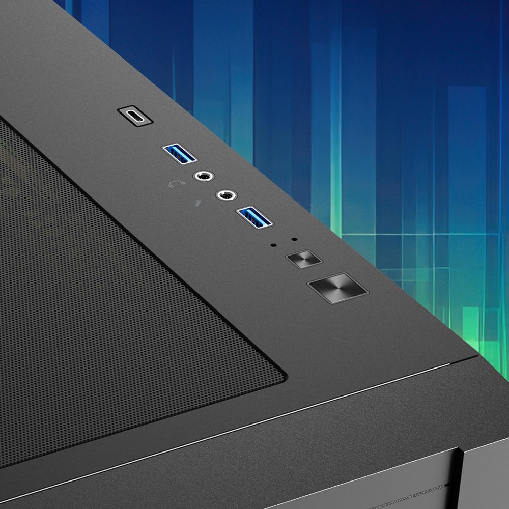Sharkoon S25-W2 ARGB ATX obudowa PC, USB-C, 2 wentylatory PWM, czarna