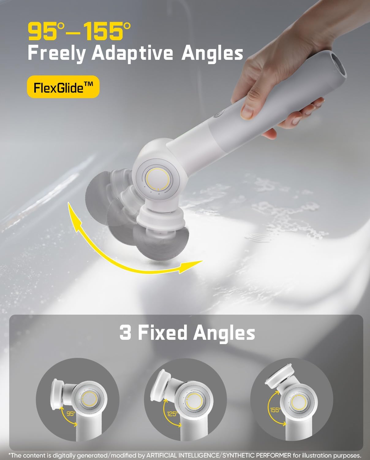 Fanttik Flip G9 Pro Electric Scrubber, VoltiPulse Motor, for Bathroom image 4