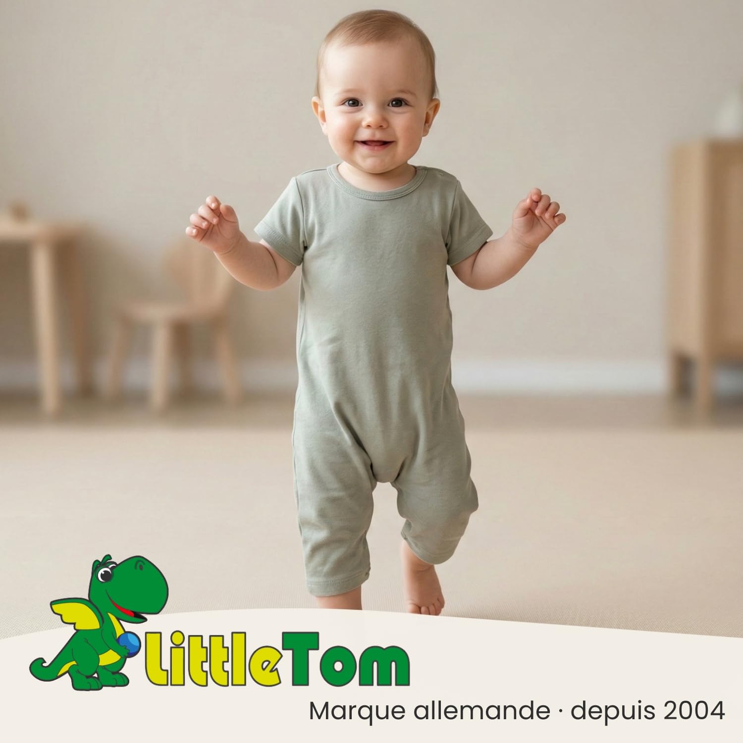 LittleTom 18 Pièces Tapis Puzzle Enfant - Certifié TÜV - 30x30 cm Dalles en Mousse EVA avec Bordures - Surface de Jeu pour l'Éveil - Carrés Puzzle Antidérapants - Revêtement pour Chambre des Petits