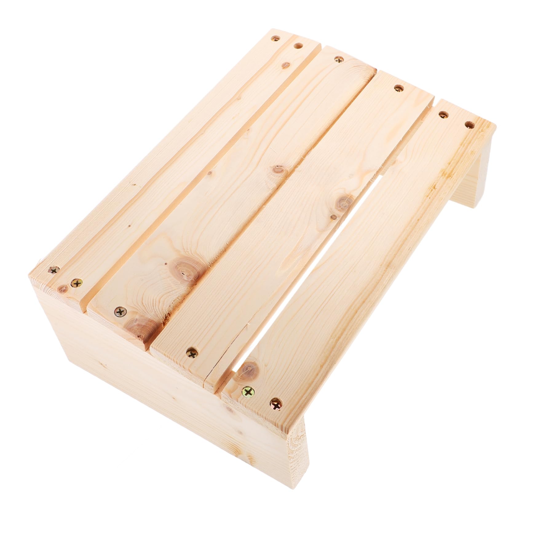 NUOBESTY Poggiapiedi in Legno Massello Comfort Beige Ergonomico Inclinato per Ufficio e