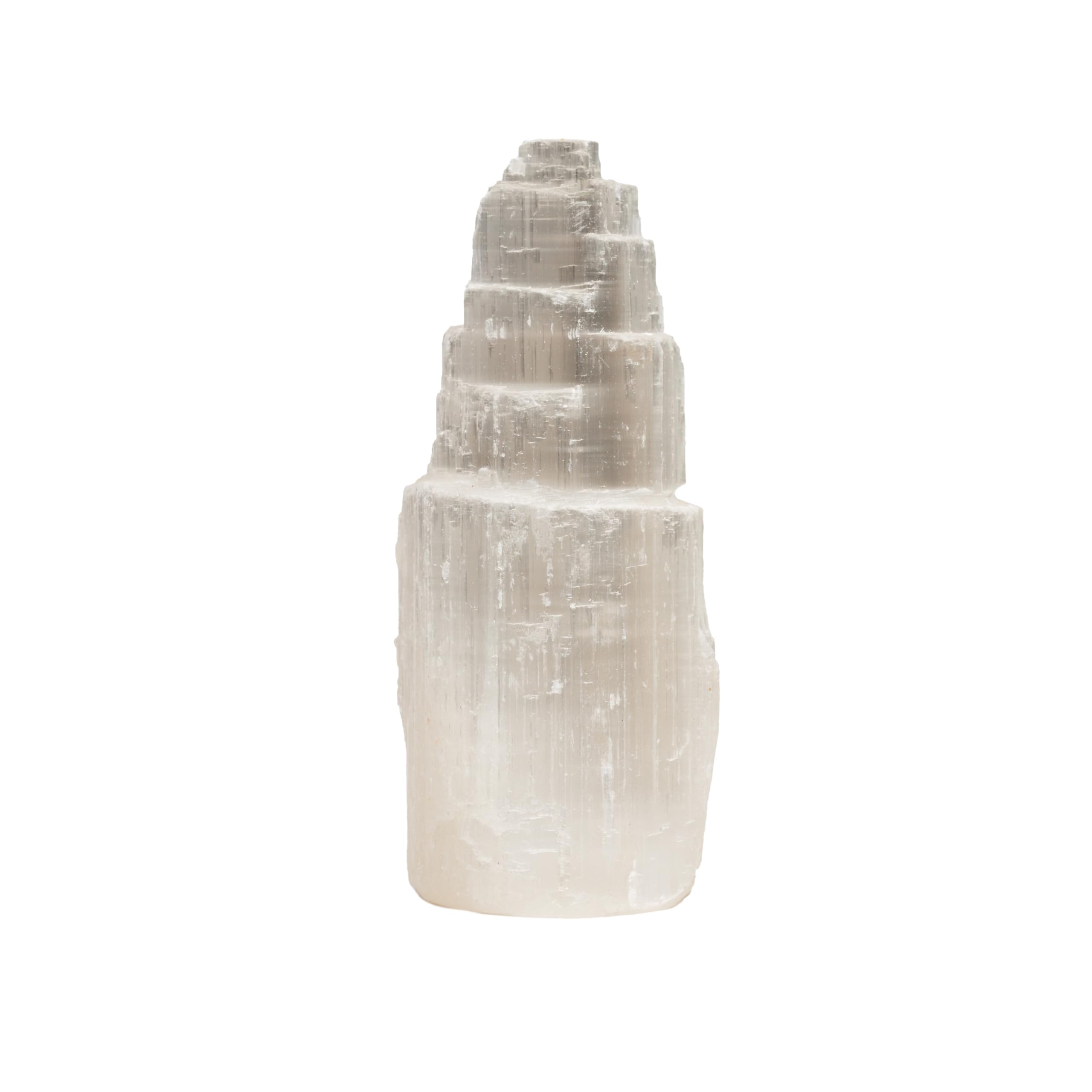 Selenit-Kristallturm, 10,2 cm, natürliche Heilung, beruhigende Wirkung, Heimdekoration und Meditation mit kostenlosem digitalem Dankbarkeitstagebuch