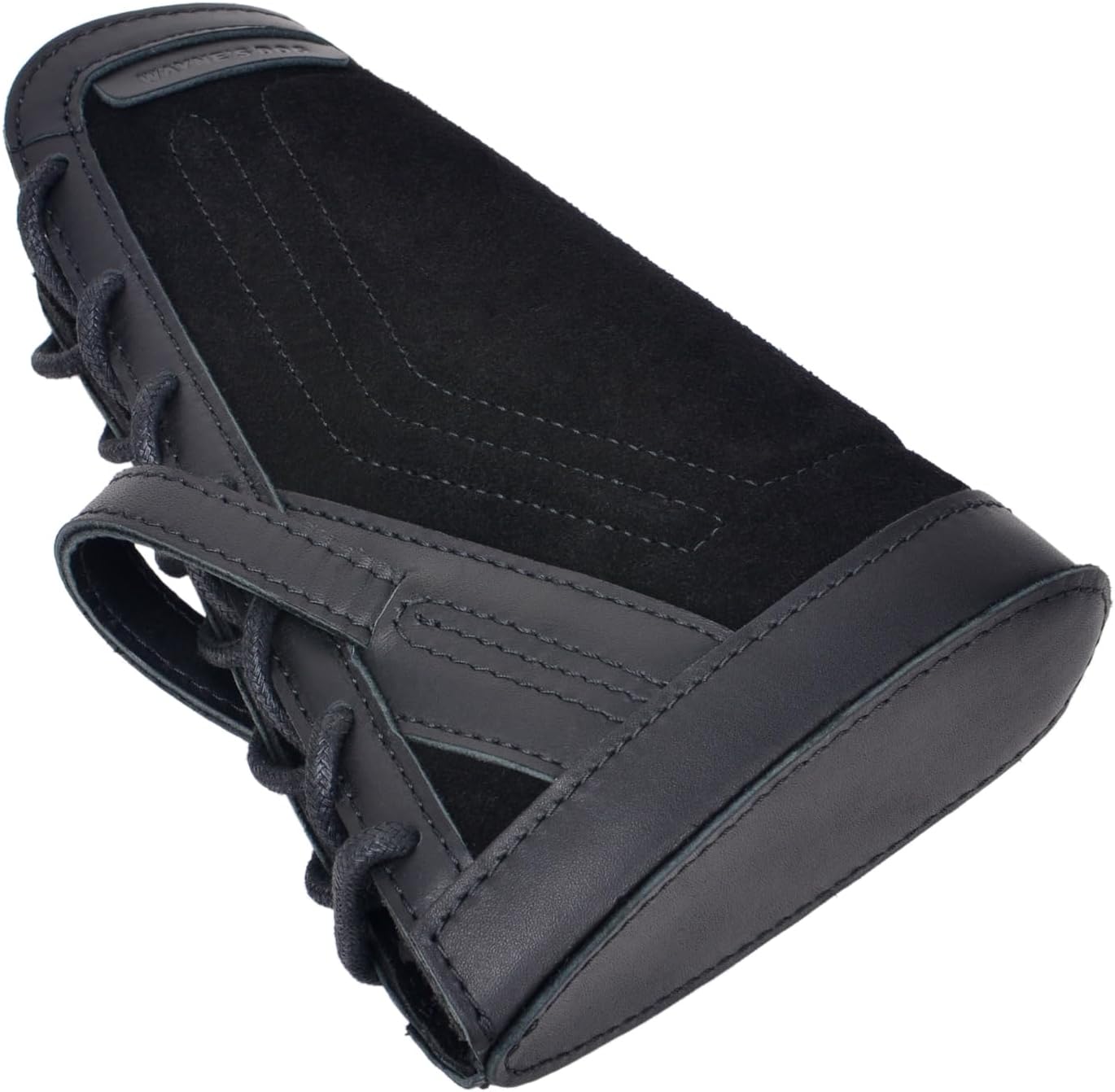 Grain Leather Rifle Shotgun Shell Holder Buttstock with No Drill Sling Loops for Left/Right Handed
