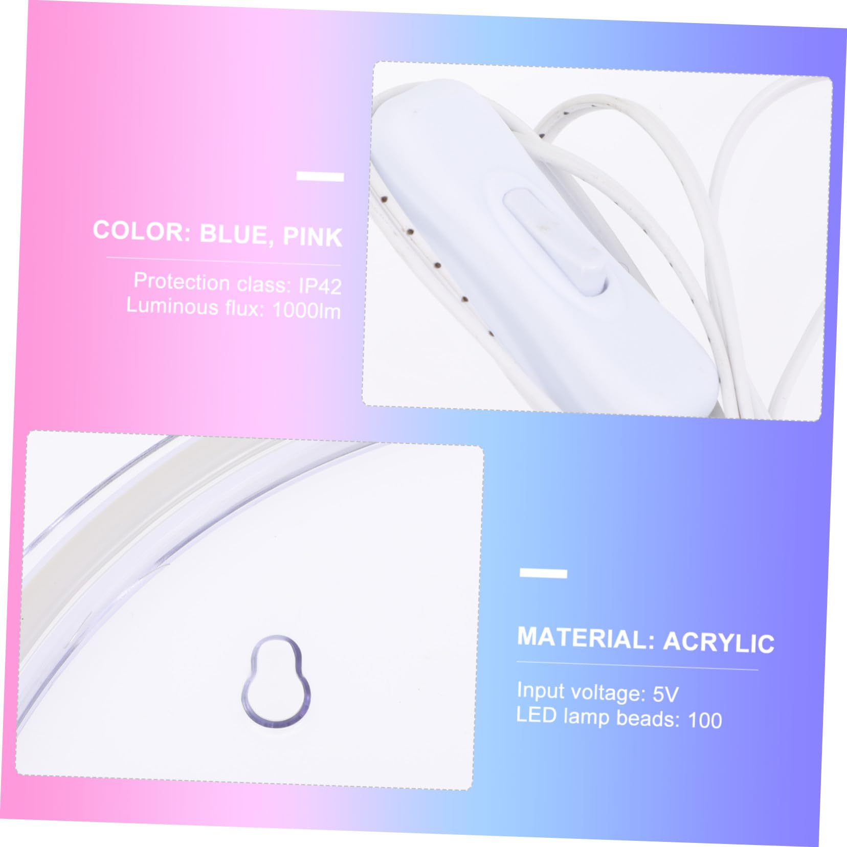 Gatuida Letrero Led De Neón Acrílico Para Decoración De Habitación y Gaming, Luz Ambiental Nocturna Usb, Cartel Luminoso Decorativo Para Dormitorio, 1 Unidad