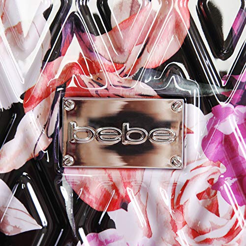 Bebe Women's Luggage Marie 29" Hardside Check In Spinner, Telescoping Handles, Black Floral Print, One Size #TOP6