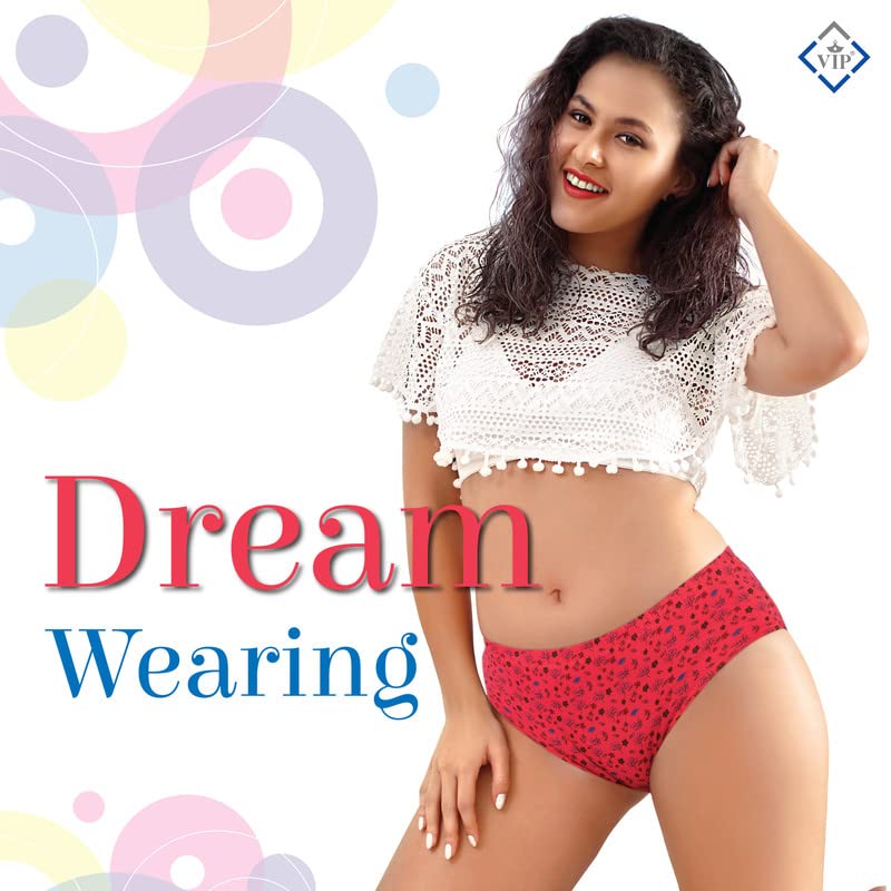 Image of VIP Feelings Passion Women's Inner Elastic Cotton Hipster Panty Printed- Assorted Colours