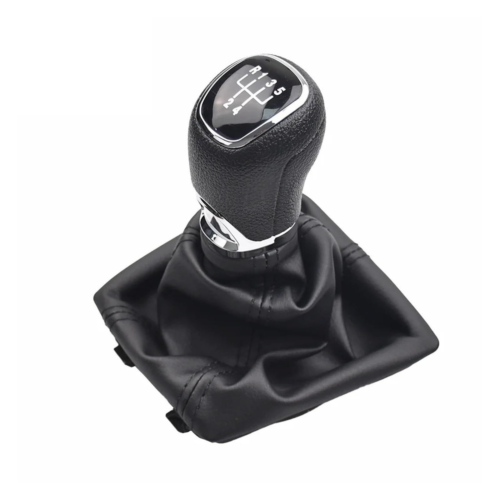 QMTVFSRH Car Gear Shift Knob for Skoda for Octavia A7 MK3 2014-2019 5/6 Speed Gear Shift Knob Lever Shifter Gaiter Boot Cover Collar(5 Speed)