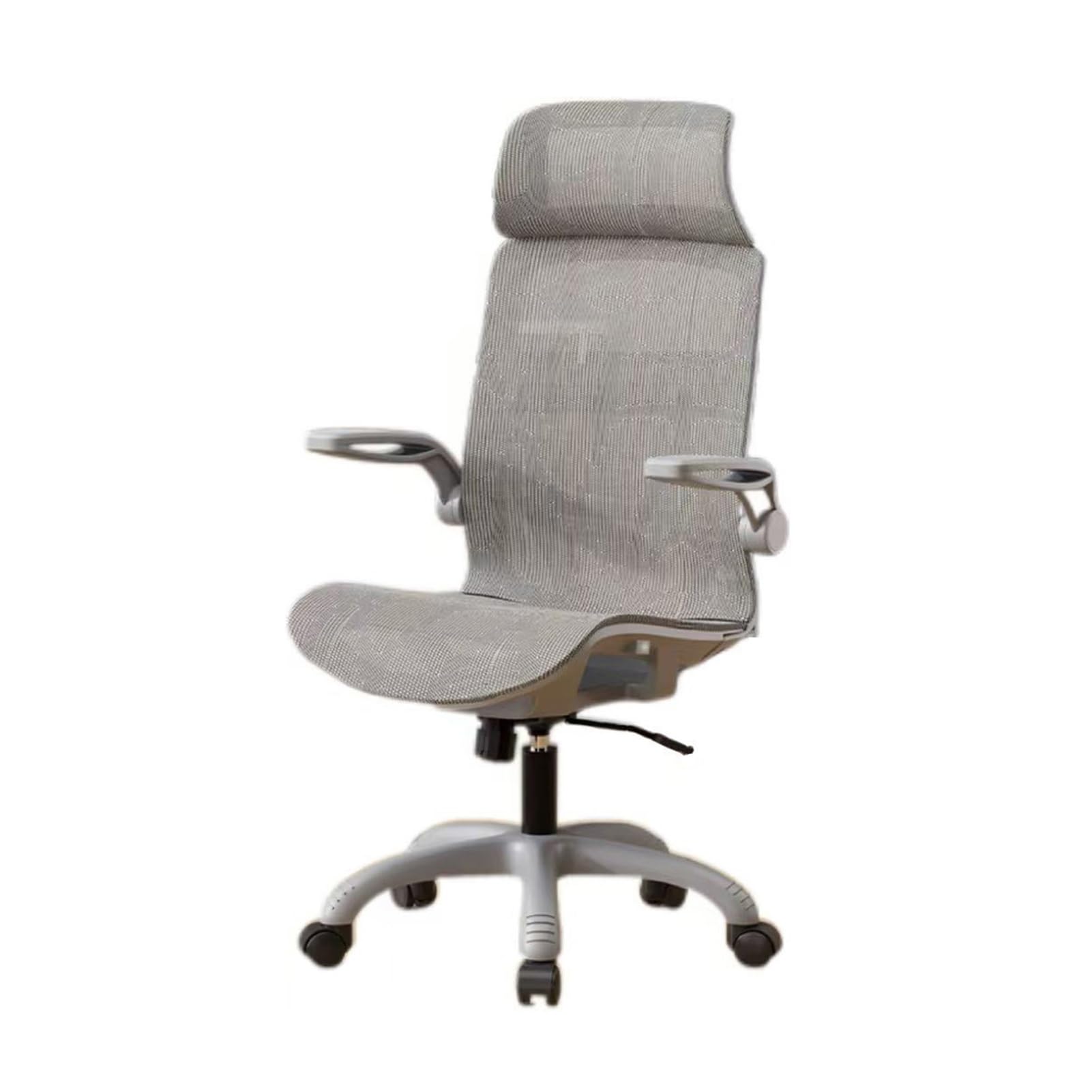 Chaise de bureau ergonomique avec poignée rabattable et soutien lombaire intégré