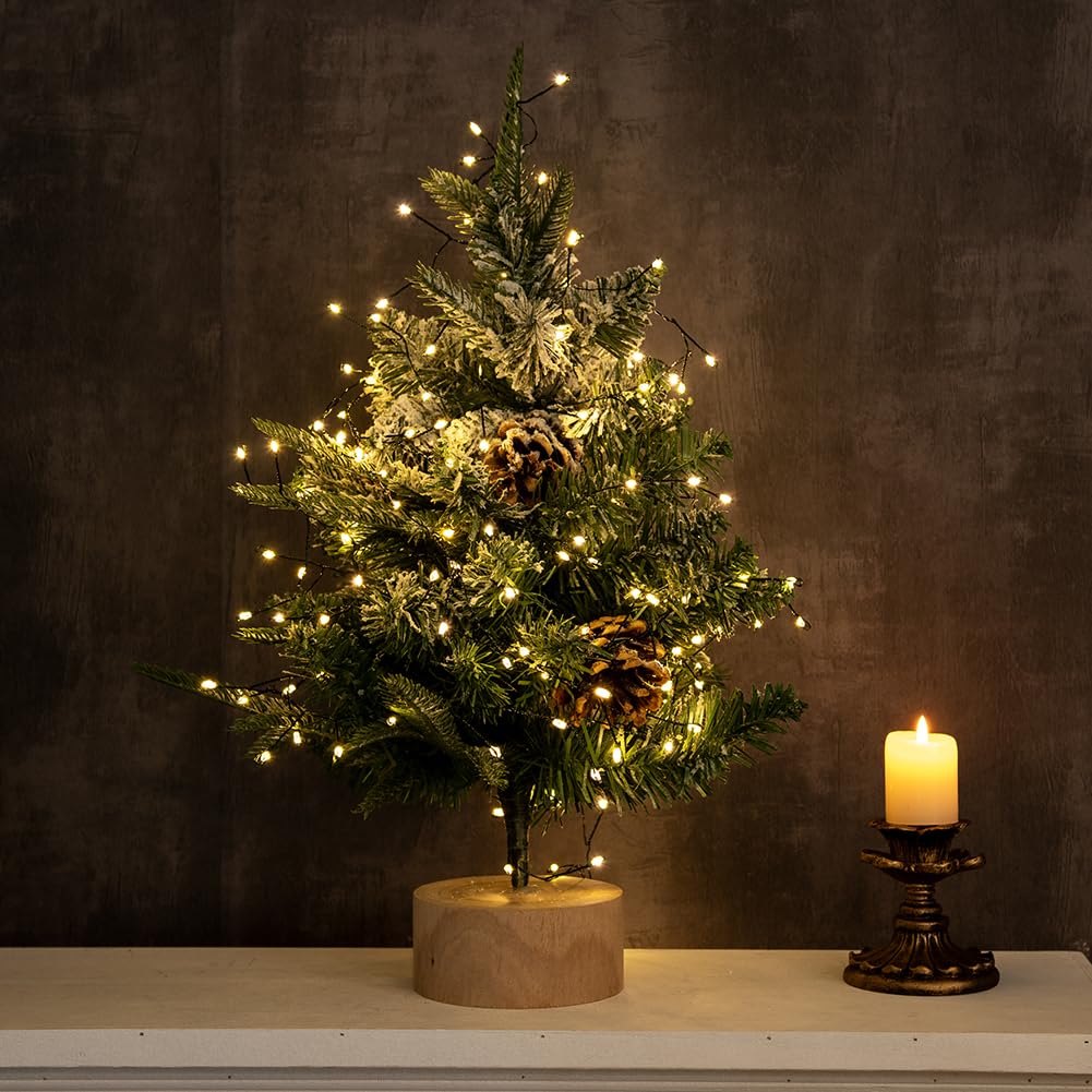 Accendi Petardo Luci 30m 1000 LED Bianco Caldo Verde Filo Cluster Lucine con Telecomando per Camera da Letto,Matrimonio,Compleanno,Festa,Albero di Natale,Giardino,Patio