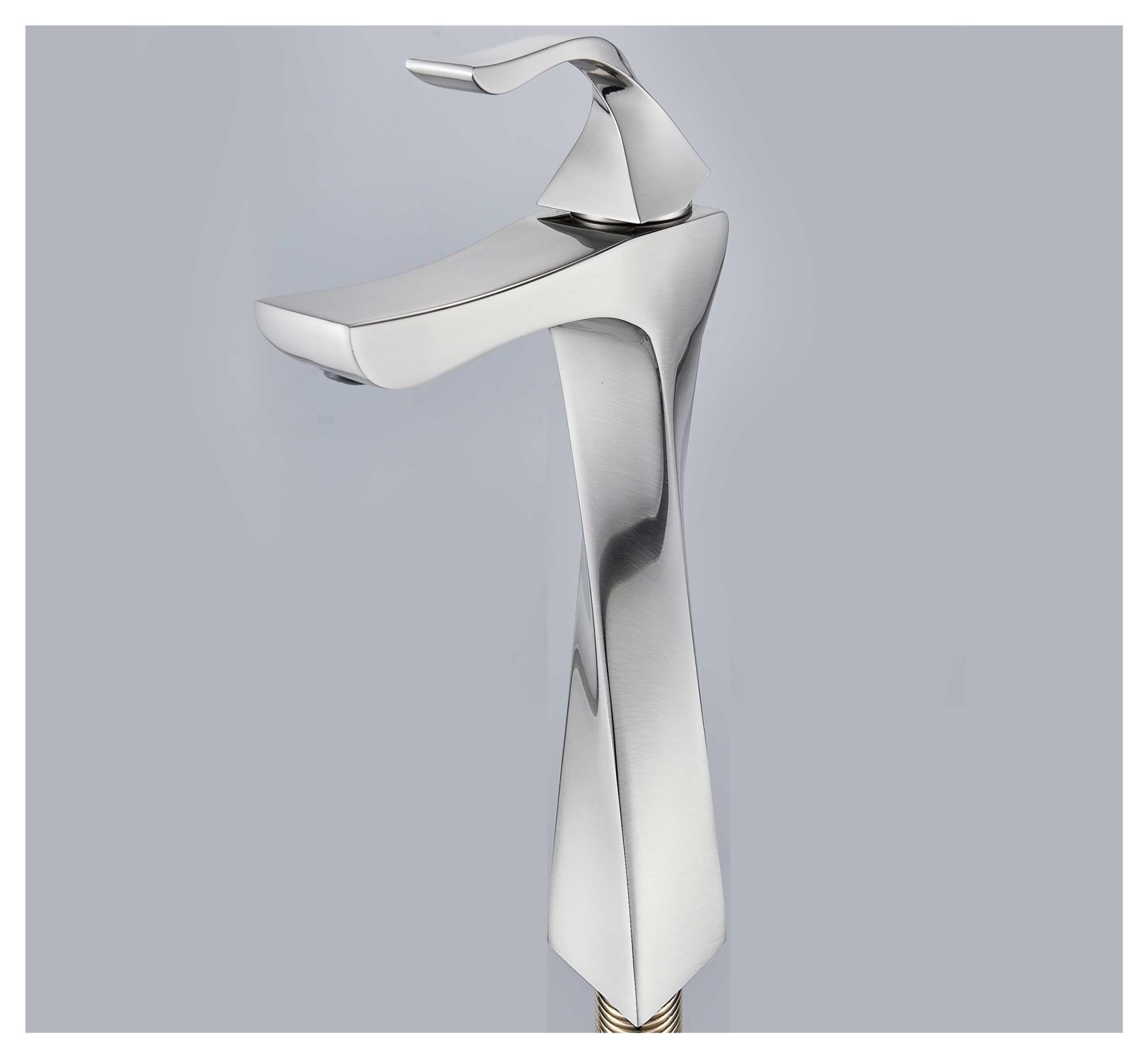 Mitigeur de lavabo en laiton nickel brossé pour salle de bain design