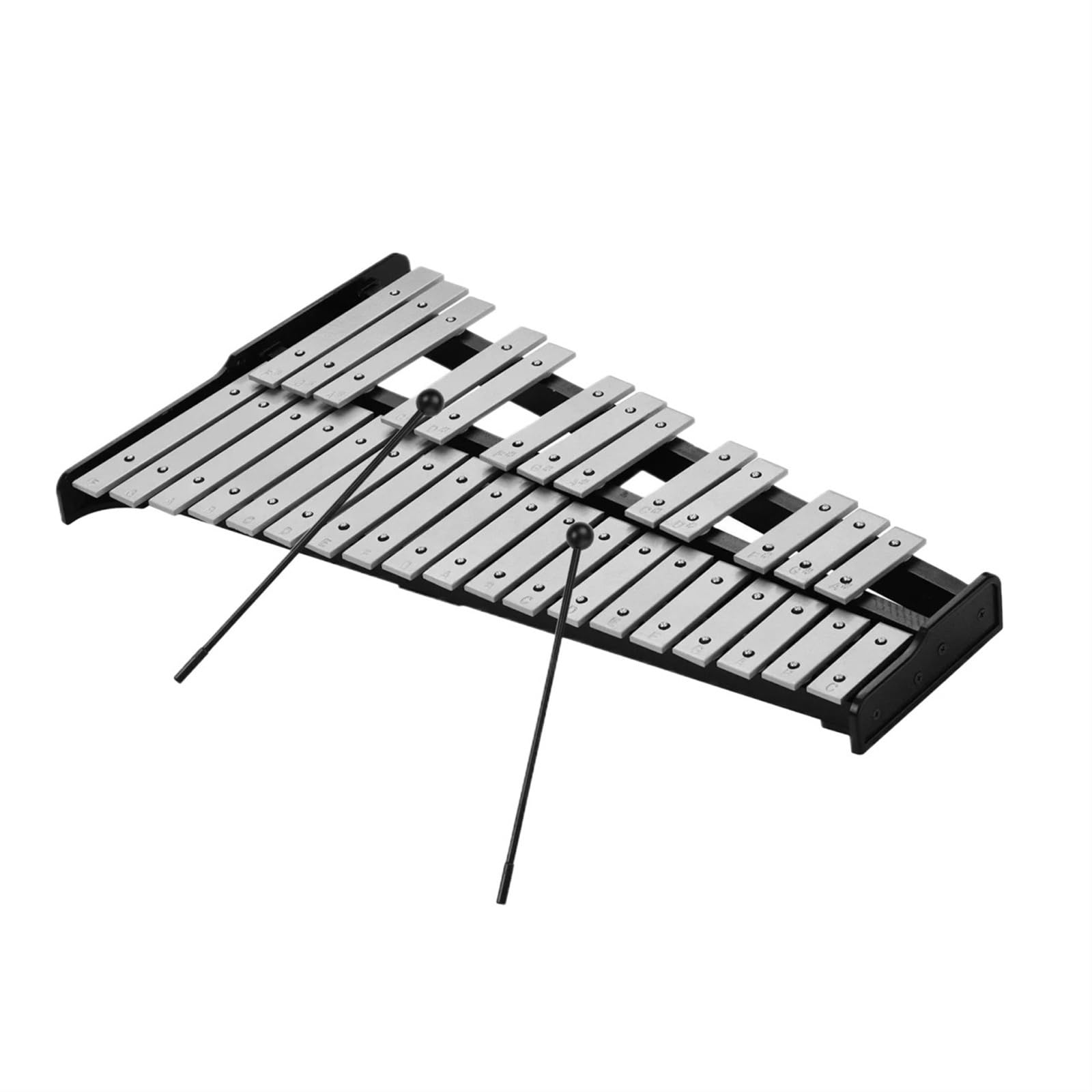 Xylophone Xylophone Glockenspiel 32 Notes Base En Bois Barres En Aluminium Massif Avec Maillets Et Sac De Transport