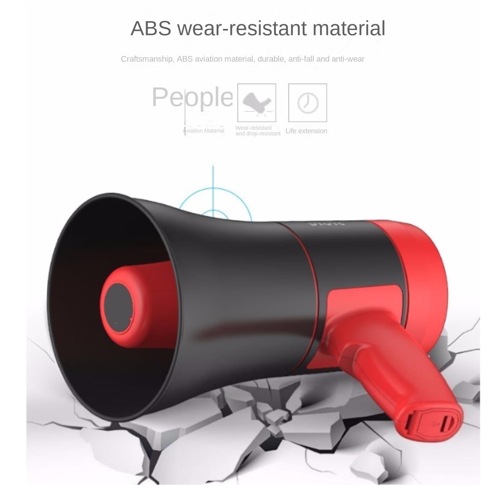 Megáfono Amplificador De Altavoz Mano Recargable Adecuado For Exteriores Megafono Altavoz
