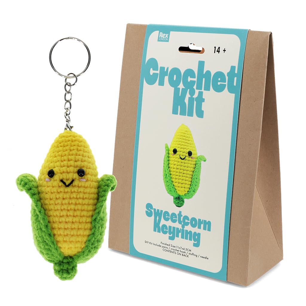 Rex London Sweetcorn Crochet Keyring Kit