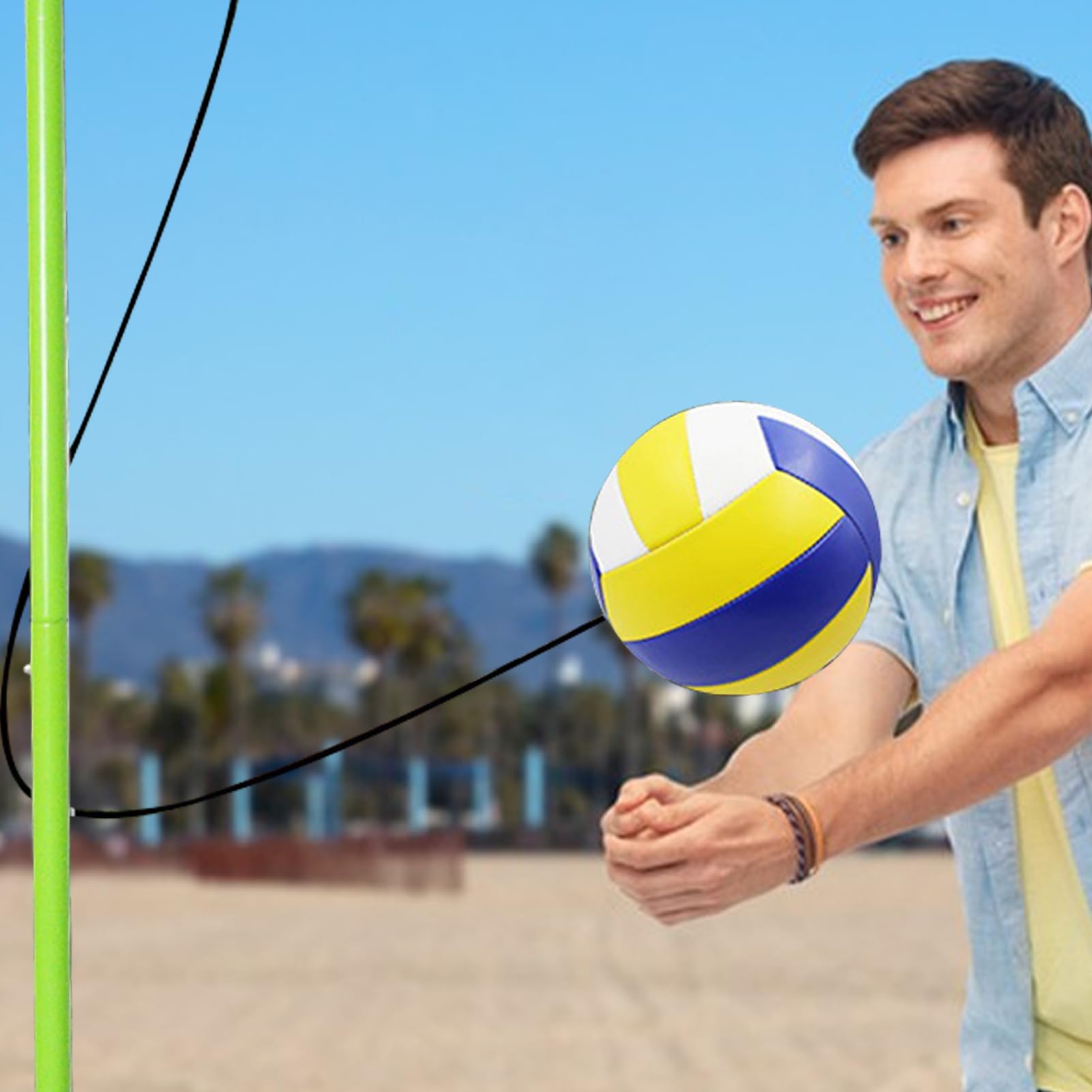 Generico Volleyball Trainingshilfe – Setting, Aufschlag & Spike Trainingsgerät | Tragbares Volleyball Trainingszubehör Für Kinder, Jugendliche & Erwachsene | Trainingsausrüstung Für Anfänger & Profis