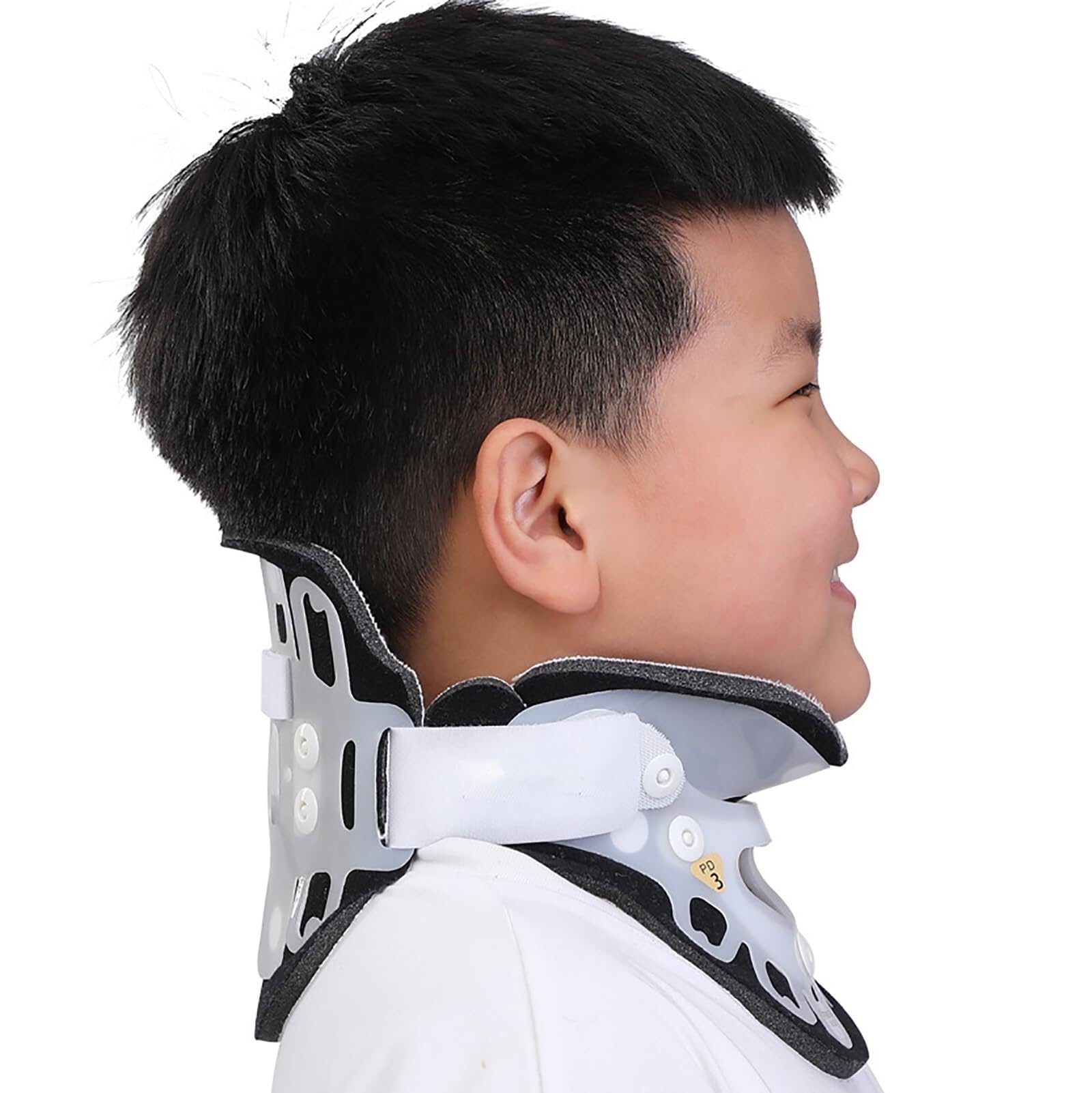 X&Z-XAOY Collarín con Diseño De Soporte Occipital Corrector De Tortícolis Infantil Presión Parcial De Cinco Puntos Y Sujeción De La Mandíbula Alta Y Fuerte(M)