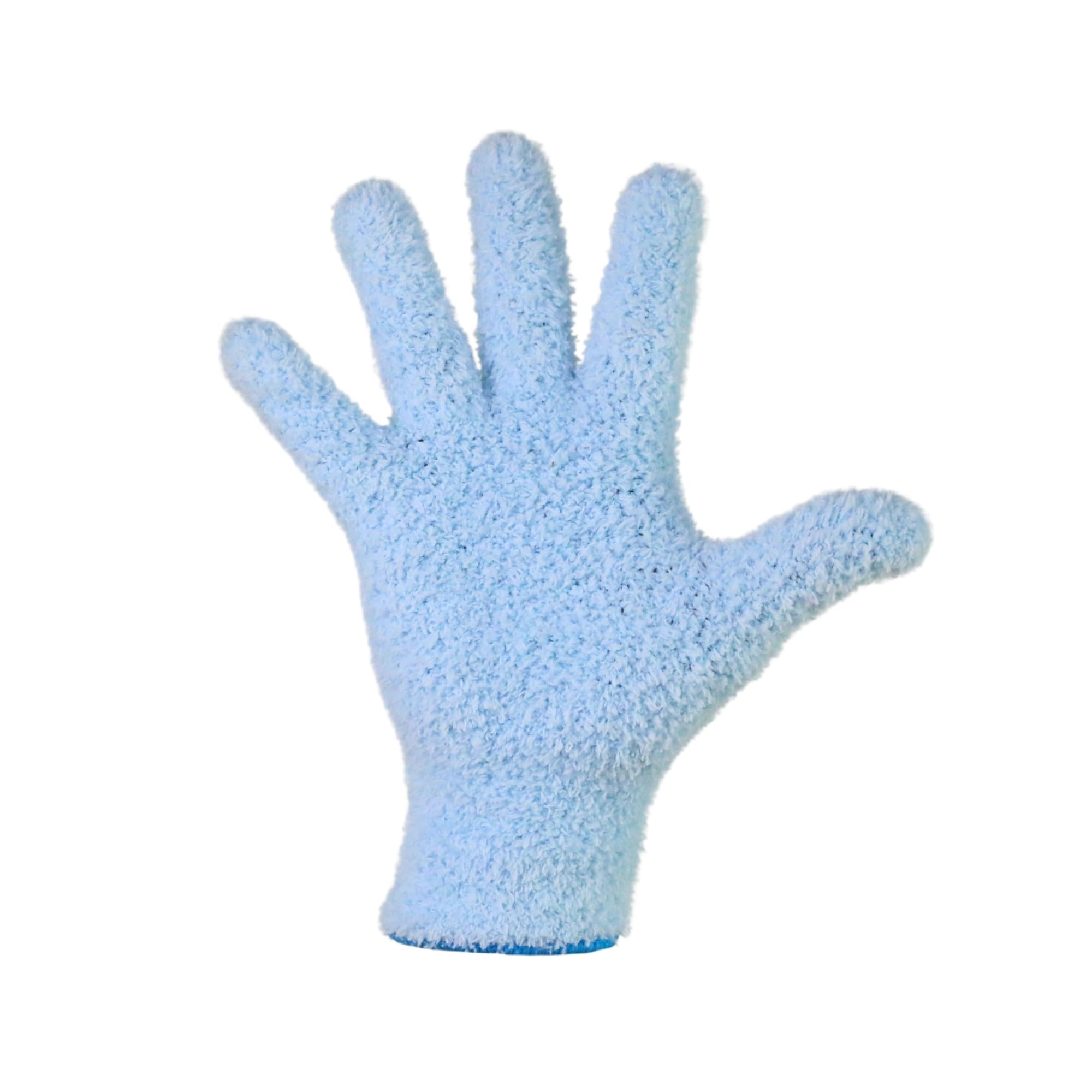 Mossify Microfiber Gloves for Plant Dusting – Reusable & Washable Plants Leaf Cleaning Gloves for Houseplants & Indoor Gardening, Soft & Absorbent Plant Dusting Glove for Windows, Dust Mitt - Blue
