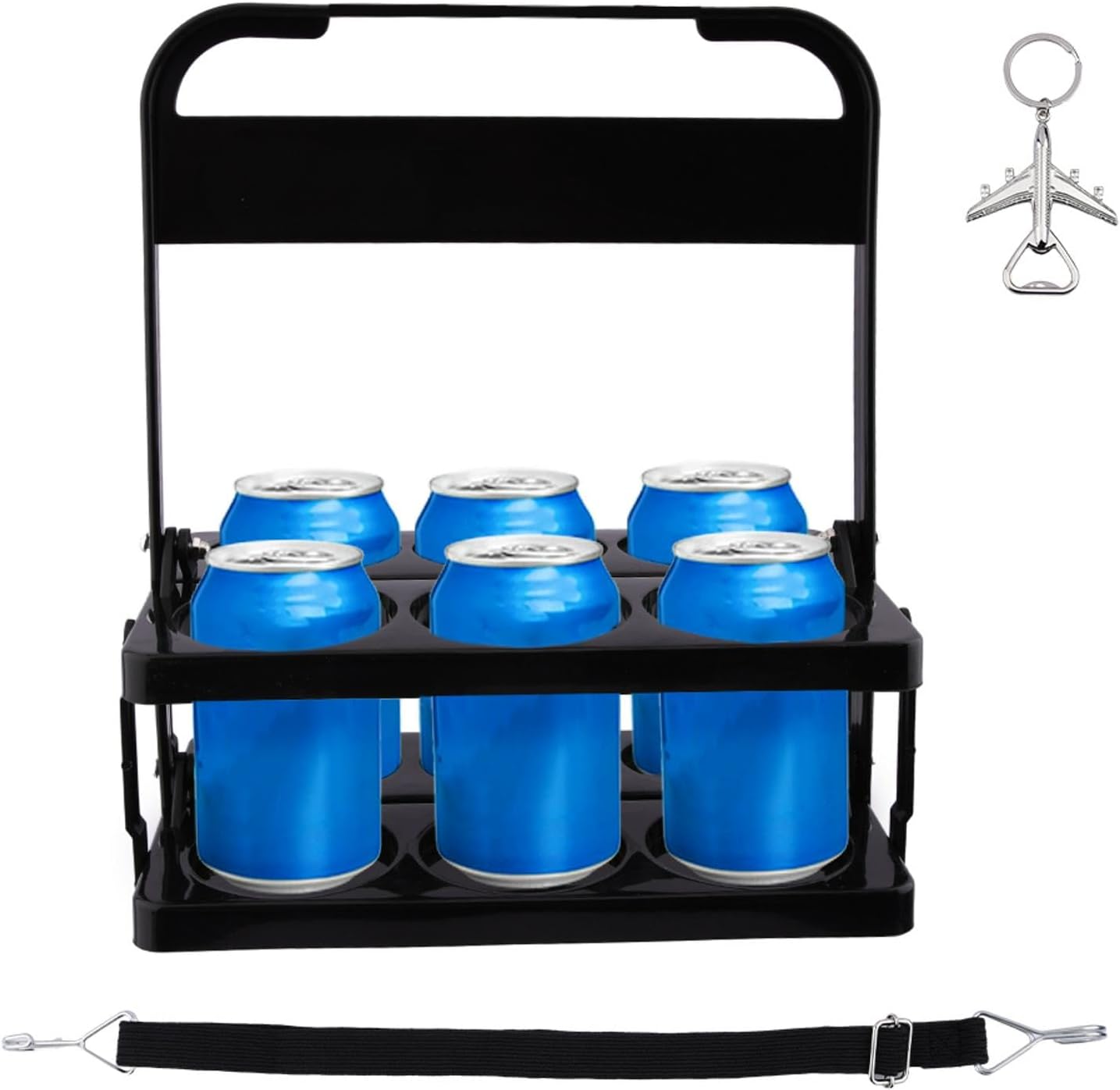 Plastic Portable Cup Holder,Drink Carrier for Delivery, 6