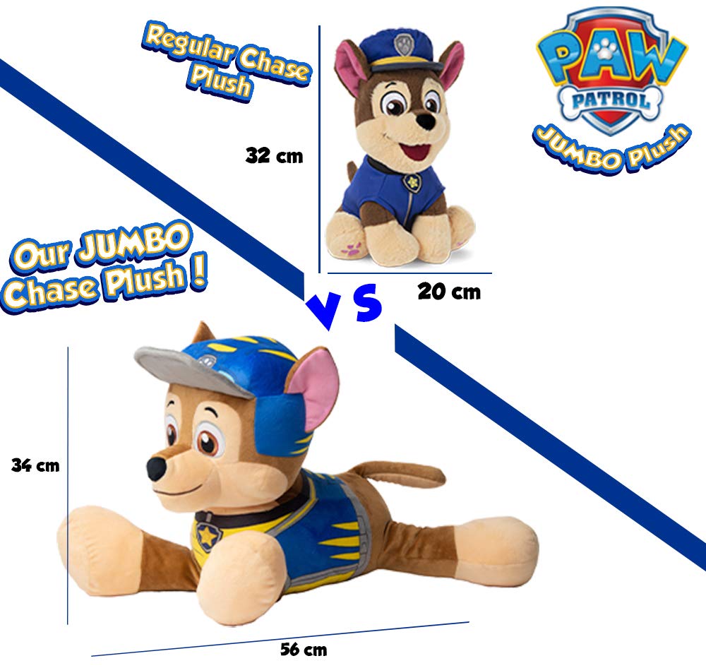 Paw Patrol Plush Toy, Chase Marshall Extra Large Soft Toys Age 1