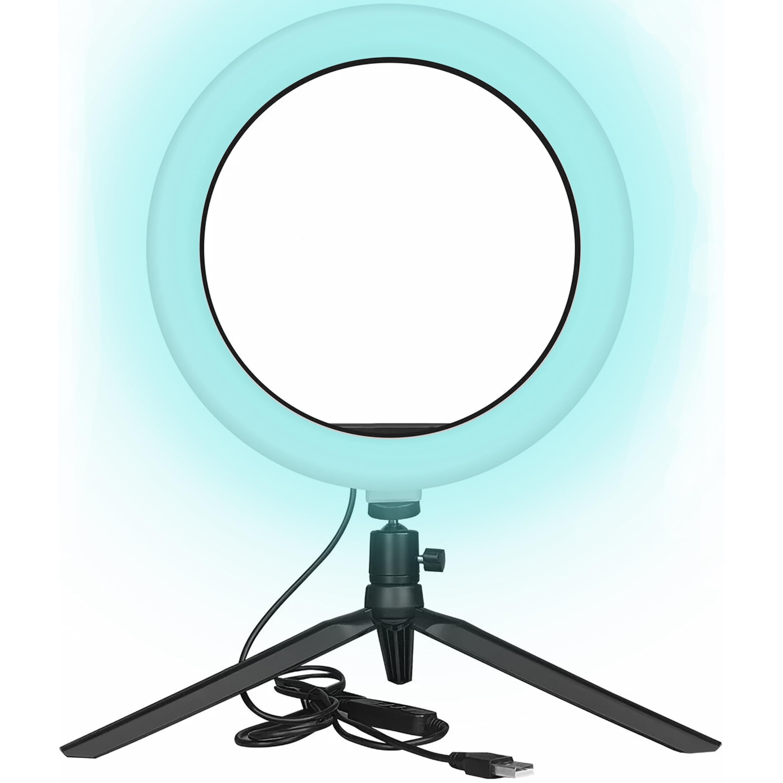 Retoo Luce ad Anello LED Ring Light per Selfie Staffa Triangolare 3 Modalità Illuminazione Trucco Fotografia Video Live Streaming Smartphone