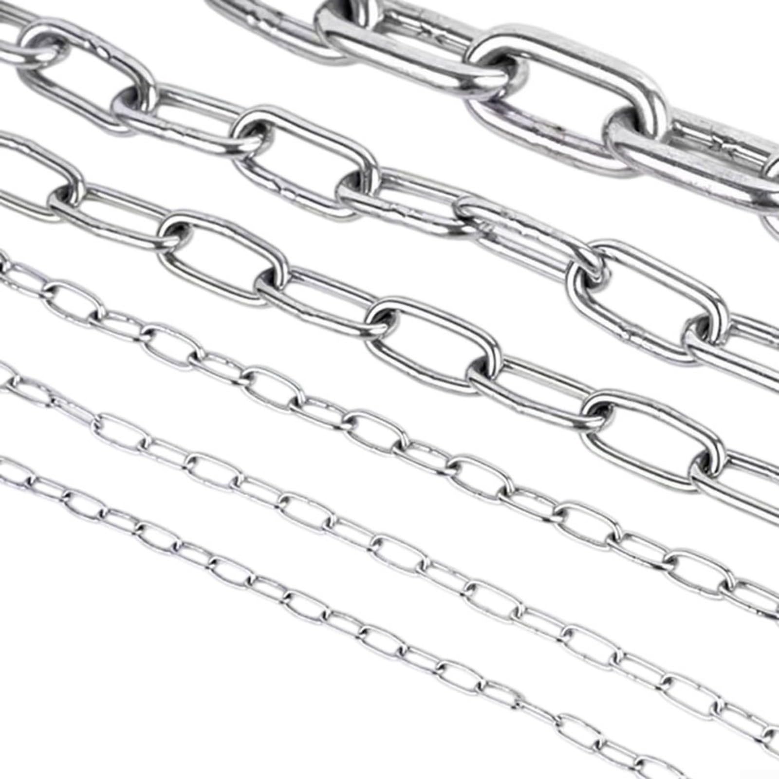 316 Edelstahl Für Kette 2M Für Marine DIY Projekte | 2M Länge,316 Marine-Grad Stahl, Rostfest,2-8mm Dicke Optionen, Schweißlinks,Für Verankerung, Zaun(316-2m-8mm)