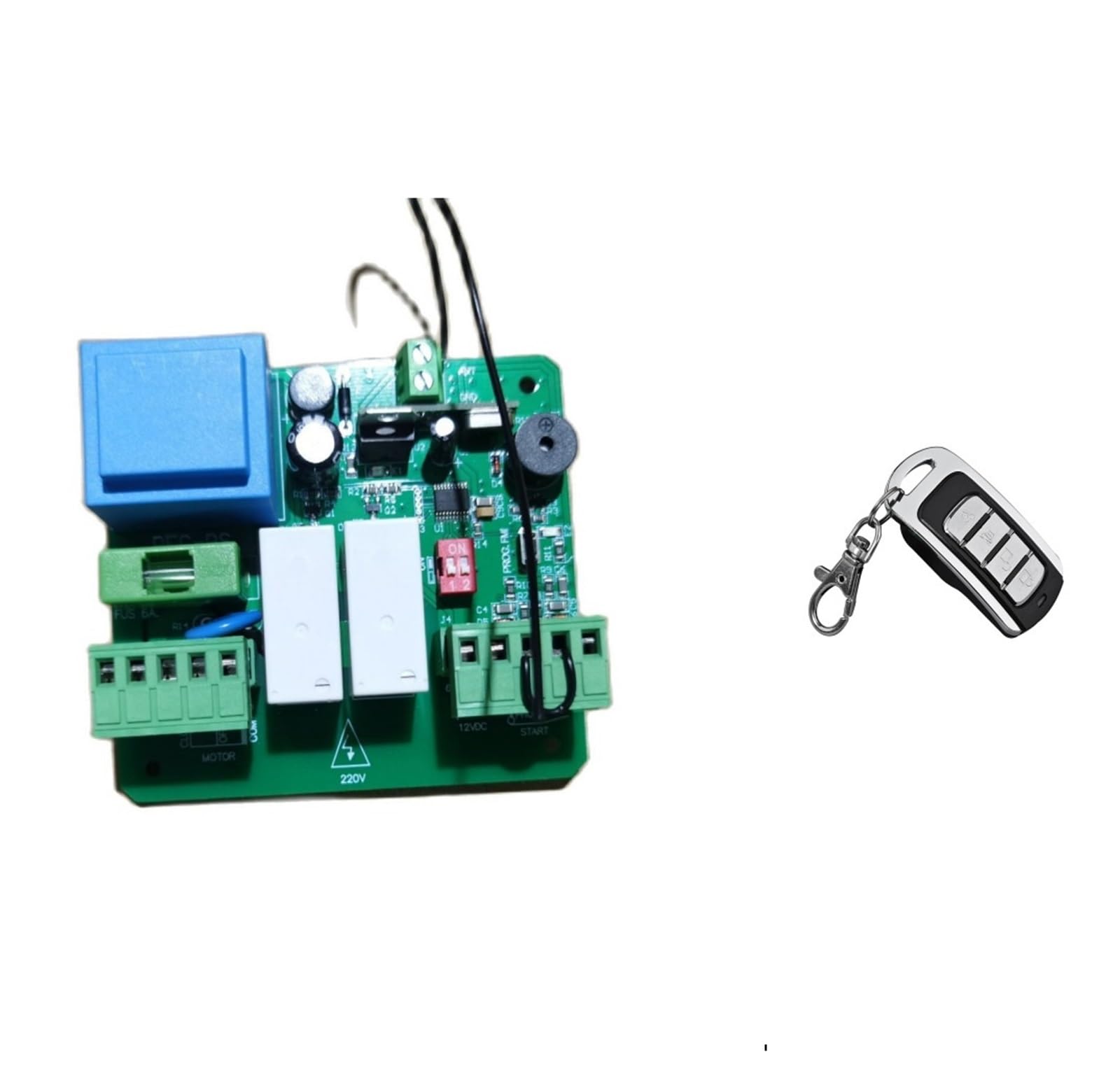 Roller Shutter Control Board 220V 433MHz Remote Control Nc Motor Speed Adjustable(PCB 2 Remote)