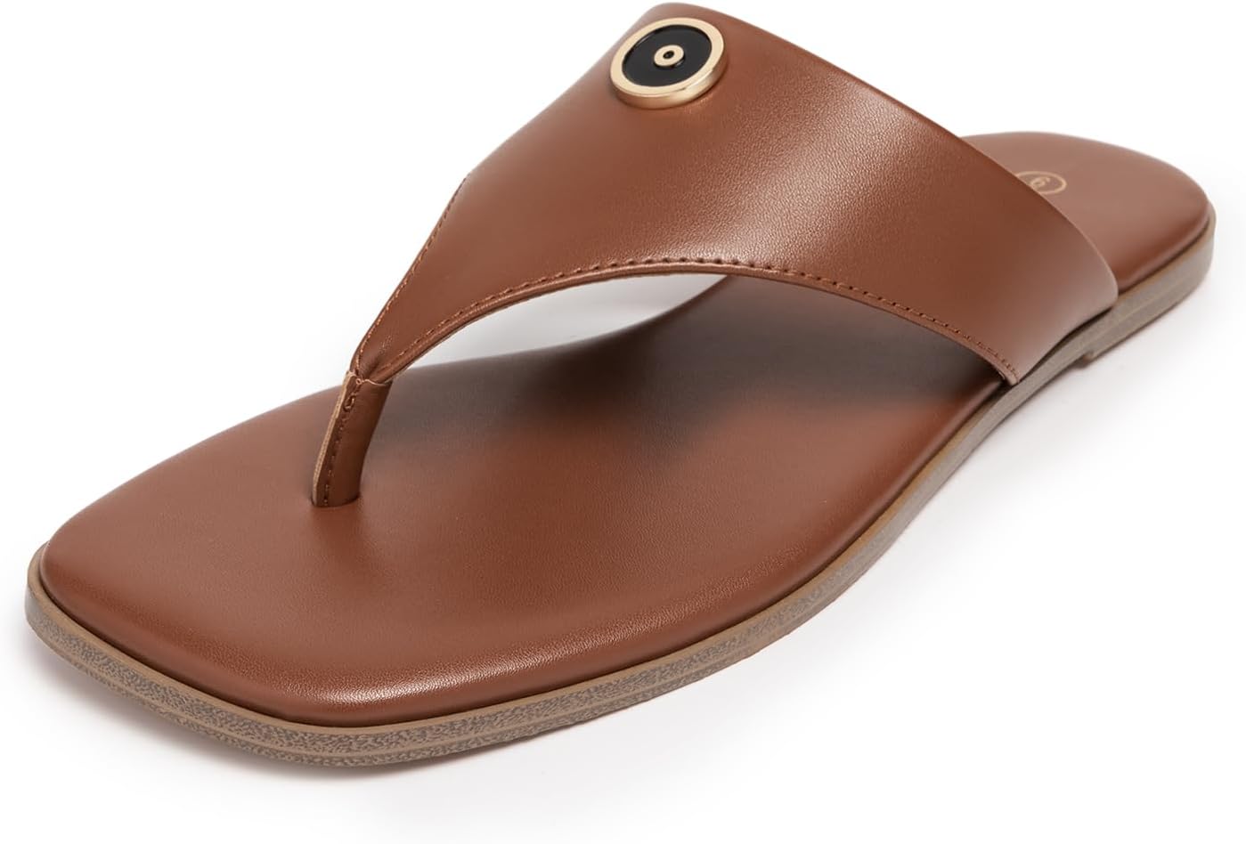 Rihero Women’s Flip Flops Square Toe Thong Flat Sandals Summer Comfortable Slip On Beach Slide Sandals