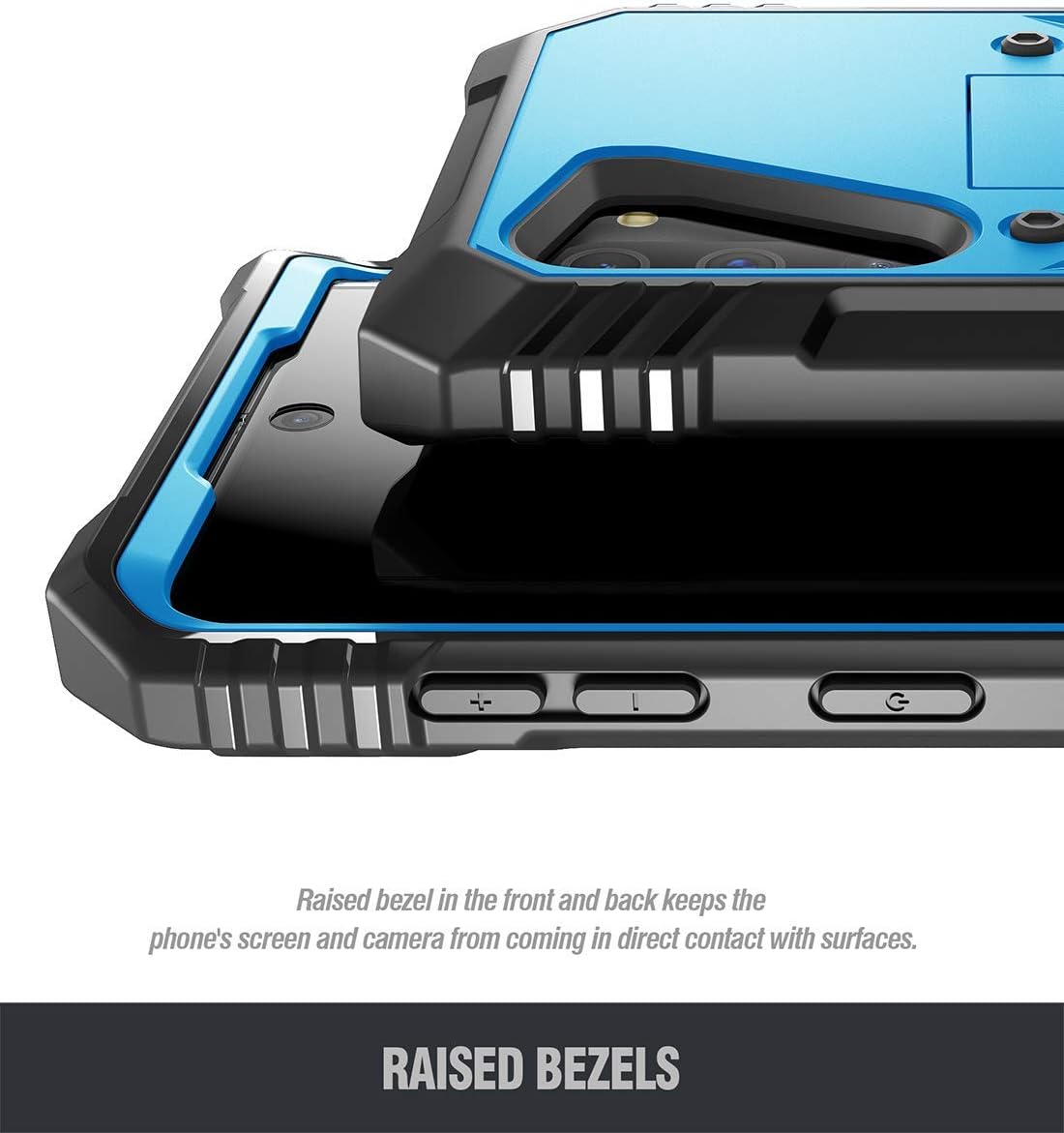 Blасk Frіdау - 50% оƒƒ Galaxy Note 10 Rugged Case with Kickstand, Poetic Heavy Duty Military Grade Full Body Cover, Without Built-in-Screen Protector, Revolution Series, for Samsung Galaxy Note 10 (2019), Blue