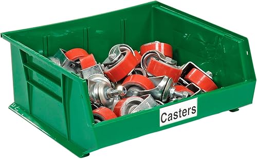 Miniatura 4 de Global Industrial Cubo apilable de plástico verde 16-1/2 x 14-3/4 x 7, lote de 6