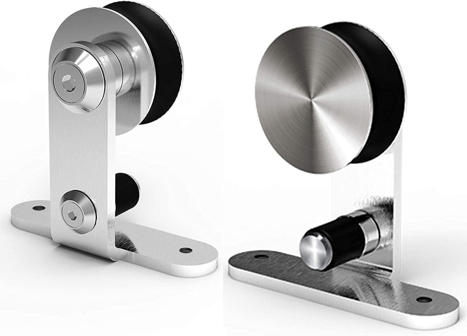 5FT/152CM Stainless Steel Sliding Barn Door Hardware Kit for Single Wood Door Heavy Duty(T Shape Hanger) - Image 3