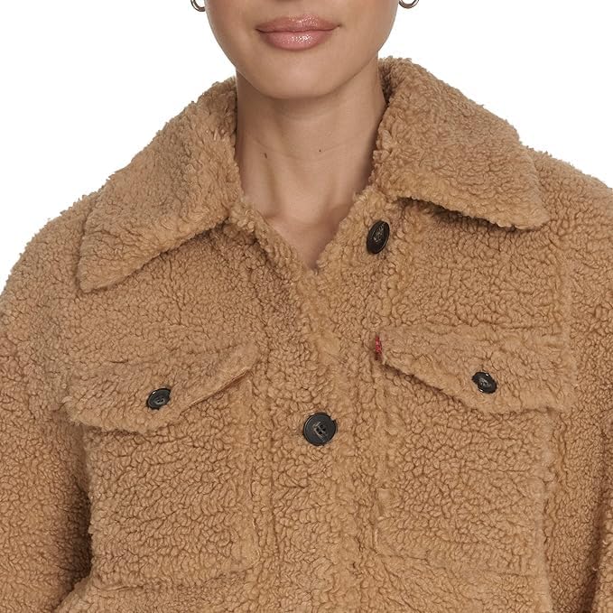 Levi's womens Sherpa Teddy Jacket (Standard & Plus Sizes) - Image 5