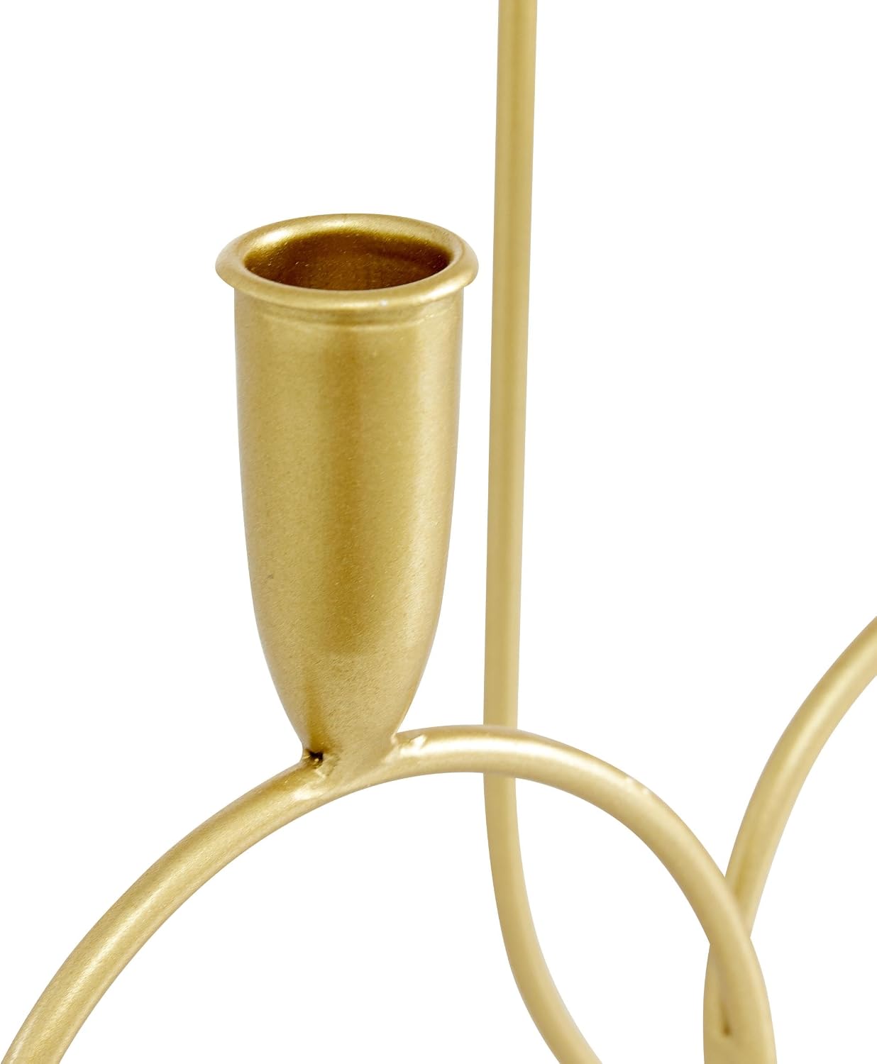 CosmoLiving by Cosmopolitan Metal Decorative Candelabra Candlestick Holder, Candlestand 15" x 5" x 11", Gold