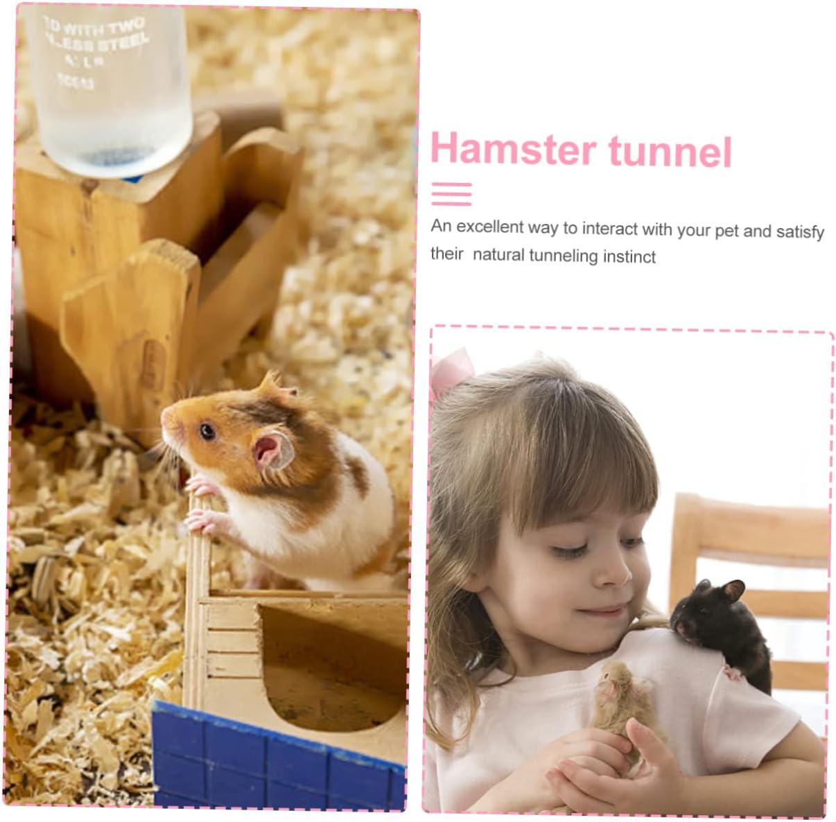 DOITOOL 2pcs Funny Pet Hamster Tunnel Toy Creative Hamster Tunnel Tube for Indoor Play Gerbils and Pets Color
