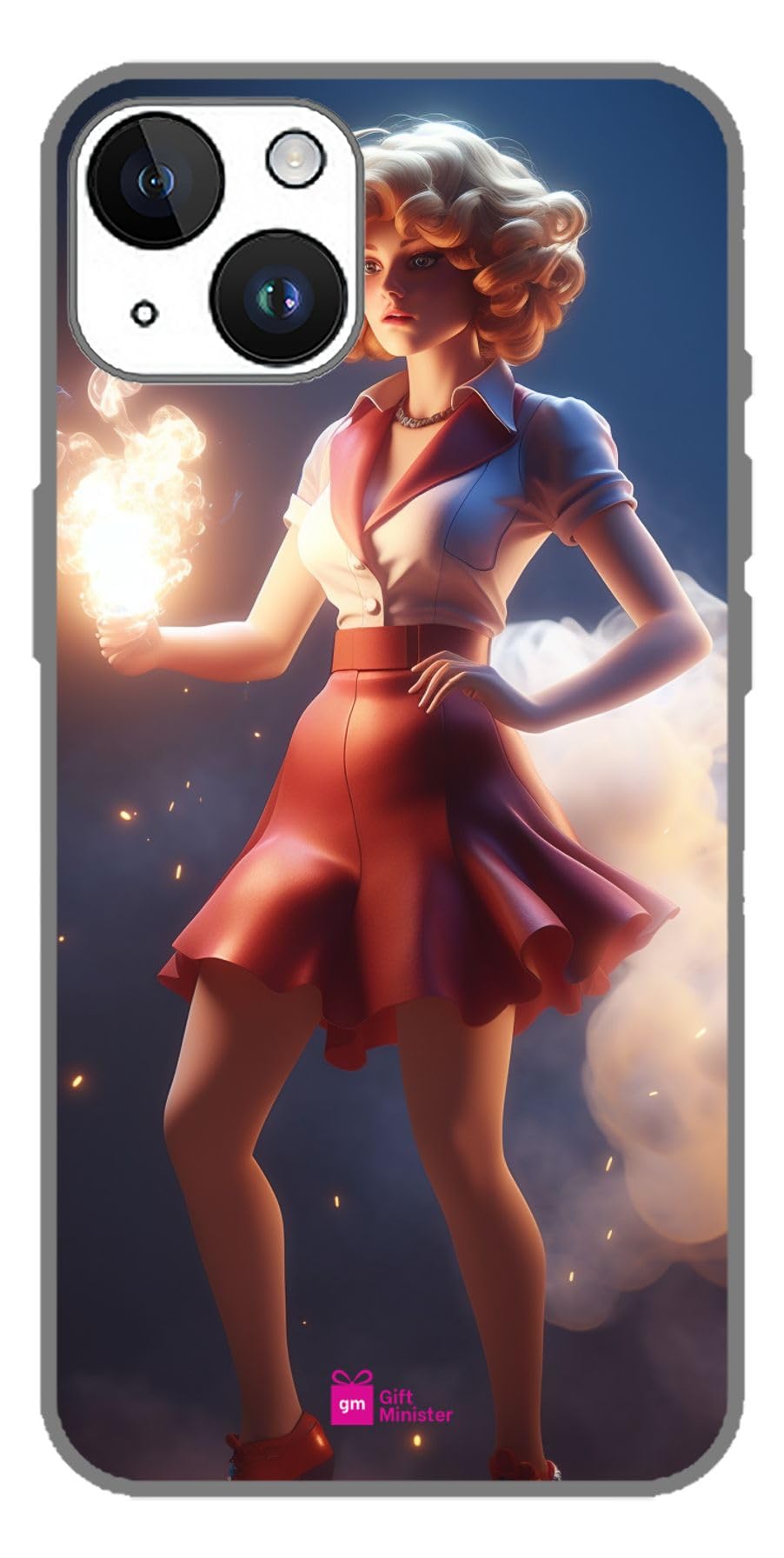 Gift Minister Silicone Designer Cover for Apple iPhone 14 Antique Whitecover Caroline Character Arcane Animated Cartoon Falling Love Editorial Key Mobile Art Complementa 1Pcs 16960