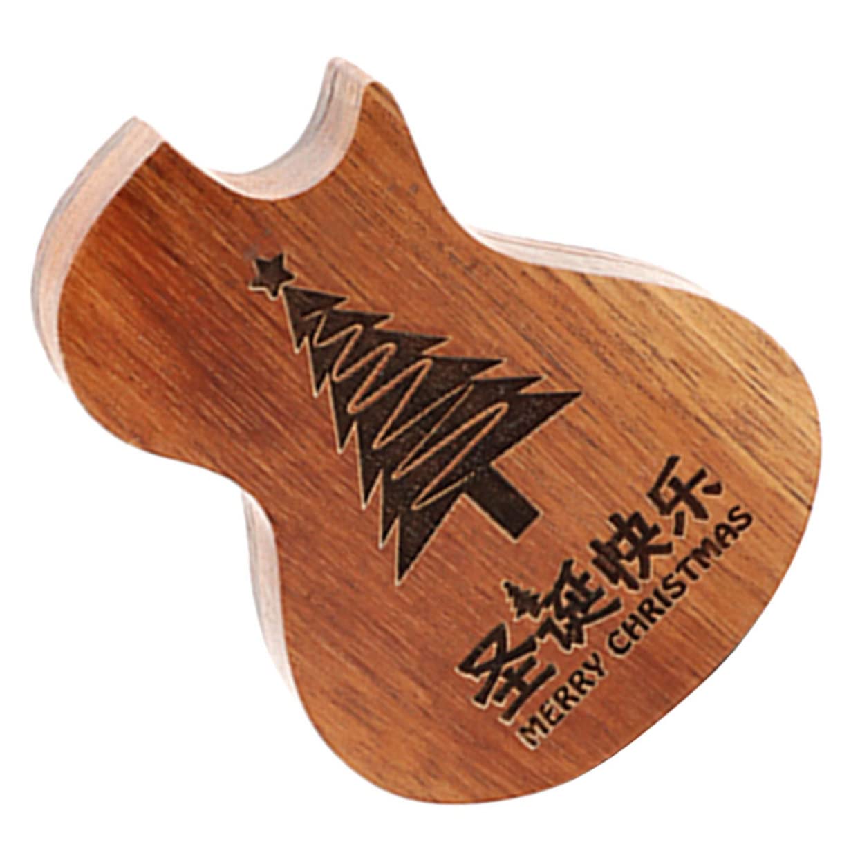 BESTonZON 2st Pick-Box Ukulele-Pick-Halter Gitarren-Pick-Organizer Plektrum Behälter Für Gitarrenplektren Halter Für Gitarrenpickel Behälter Für Gitarrenteile Gitarrenpicks Holz