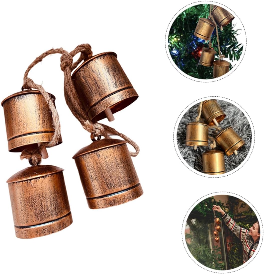 PRETYZOOM Vintage Metal Hanging Cow Bells for Crafts Iron Sheep Bells with Sound for Pets Compact for Easy Storage for DIY Projects