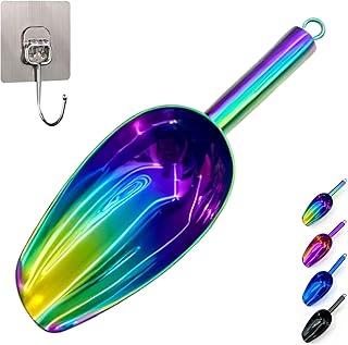 3oz Stainless Steel Ice Scoop for Freezer，Kitchen Ice Scooper for Ice Maker, Metal Scoop for Kitchen Gadgets Cookie Flour Pet Dog Food Scoop