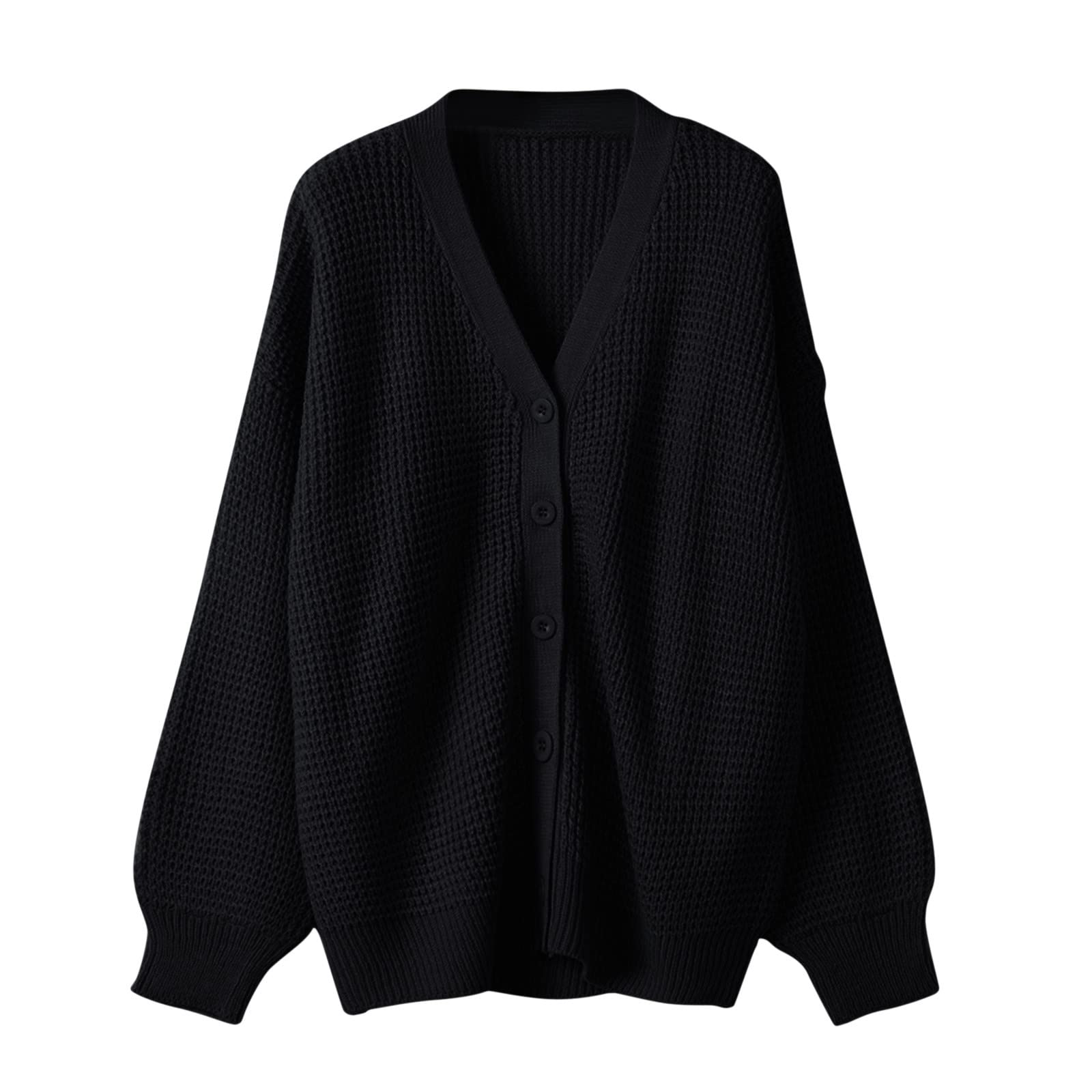 Cardigan Mi Long Mujer Chic Y Elegant - Chaleco de punto de manga larga para mujer | 2026 Nuevo suéter colorido versátil chaleco con botón chaqueta casual grande chaqueta de punto grande suéter