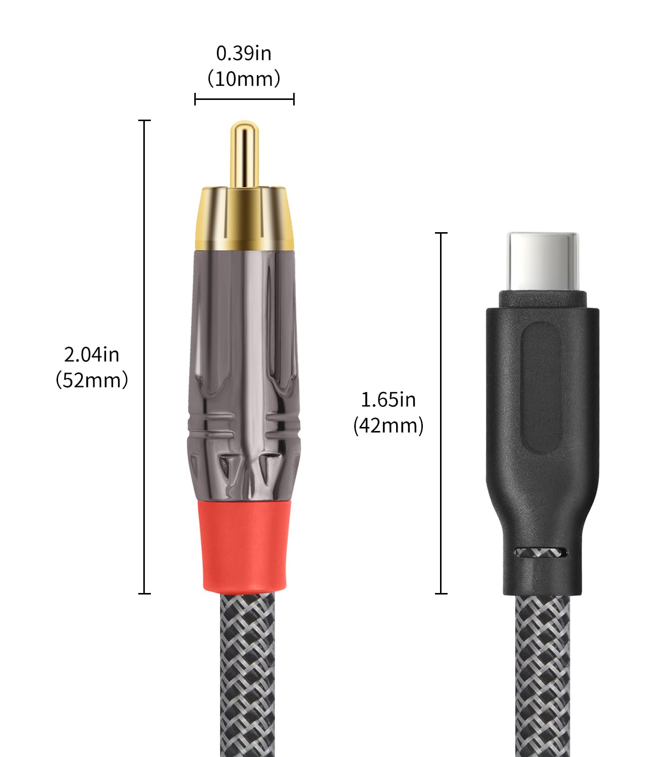 USB C to Coaxial Audio Cable 6FT – Type-C to SPDIF Coaxial Digital Audio Interface, 32-bit/384kHz Hi-Res Output for DAC, Amp, Sound Preamp, Amplifier, Home Theater, Stereo System
