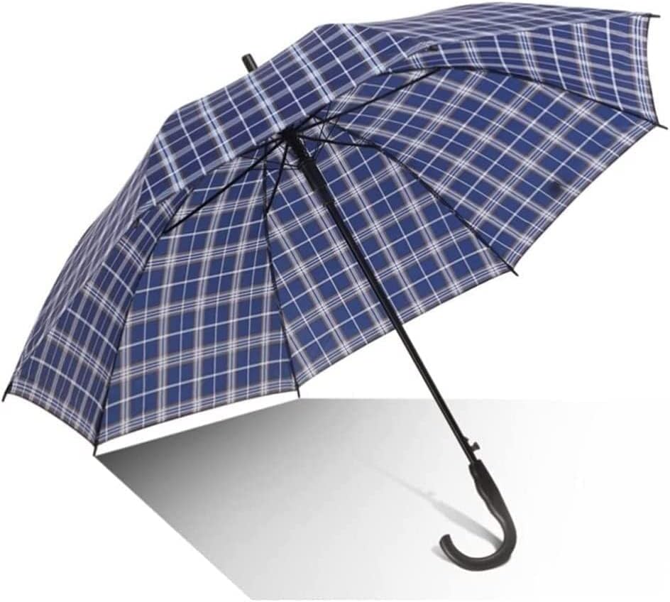 Portable Umbrella for Travel Windproof Umbrella with J Handle 55 Inch Automatic Open Stick Umbrella Lightweight Canopy Vented Umbrella Umbrella Outdoor(F)