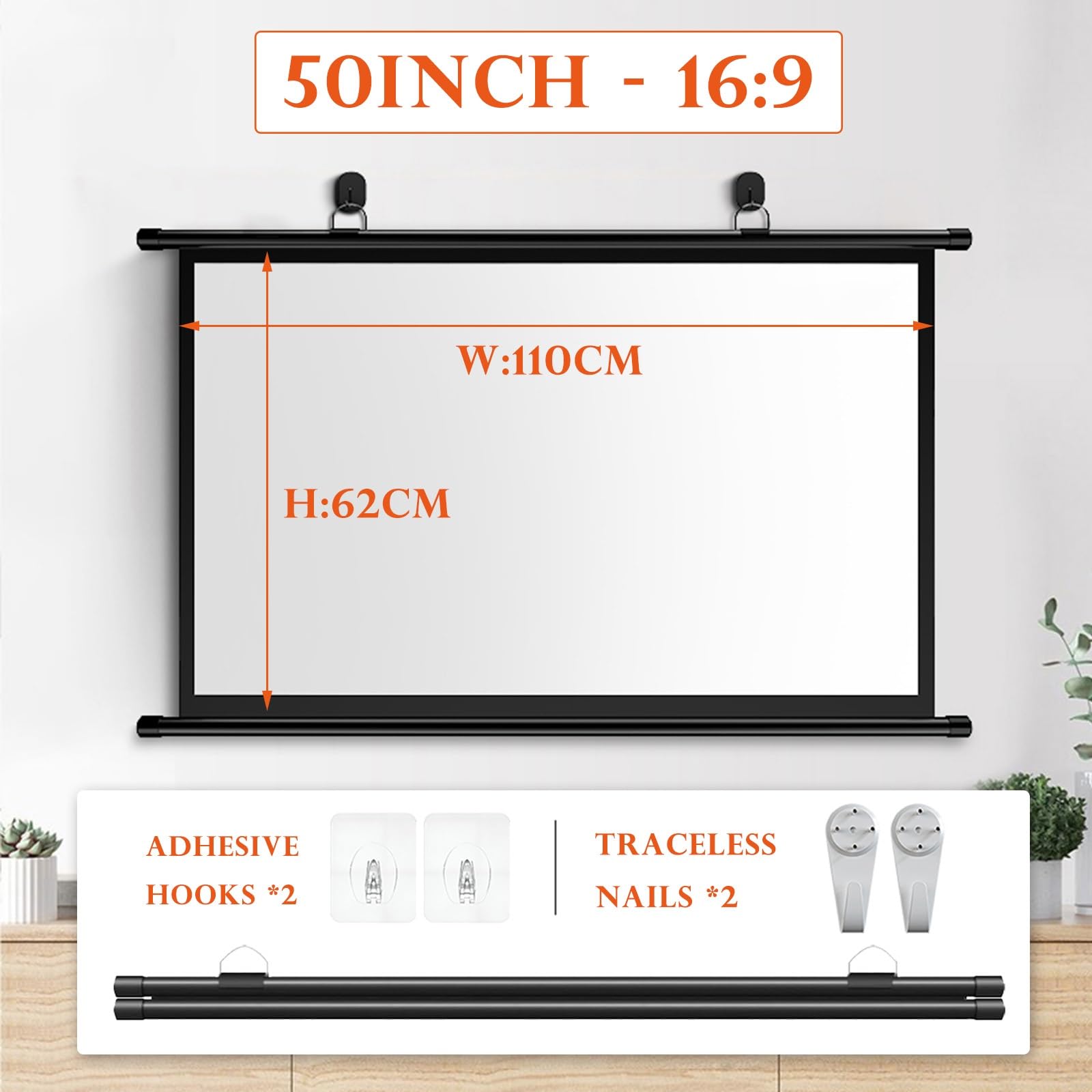 Telo Proiettore Home Theater, Schermi Portatili Antirughe Interni Esterni