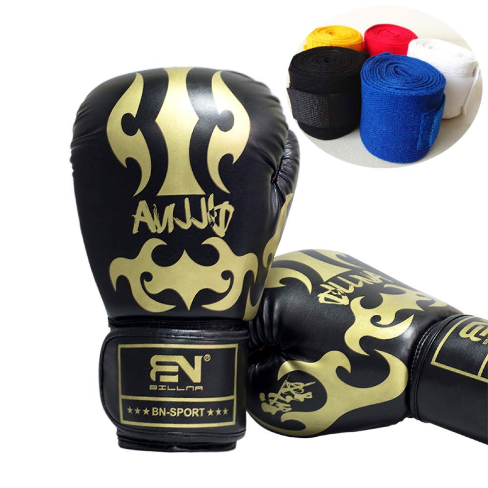 Guantes Boxeo niño 6oz Boxing Bag Guantes Vendas de Boxeo 3 a 10 años Muay Thai Taekwondo Sanda Fight Rojo Blanco Negro