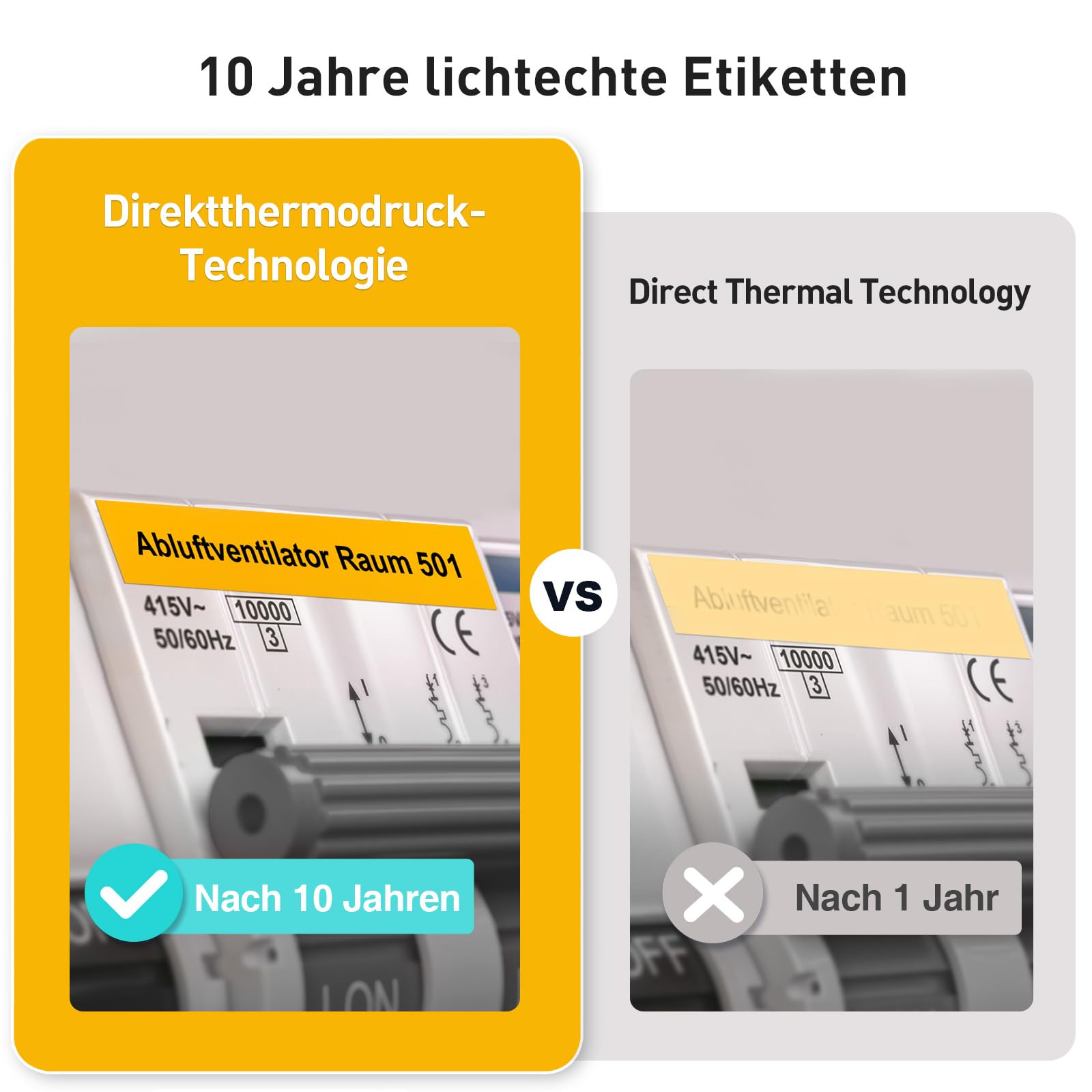 SUPVAN G15M Beschriftungsgerät mit 4 Rollen, für Kabel und Geräte | Thermotransferdruck, Schrumpfschläuche und Endlosetiketten, Bluetooth Verbindung, App und Tastatur, 5 mm Rand, aufladbar