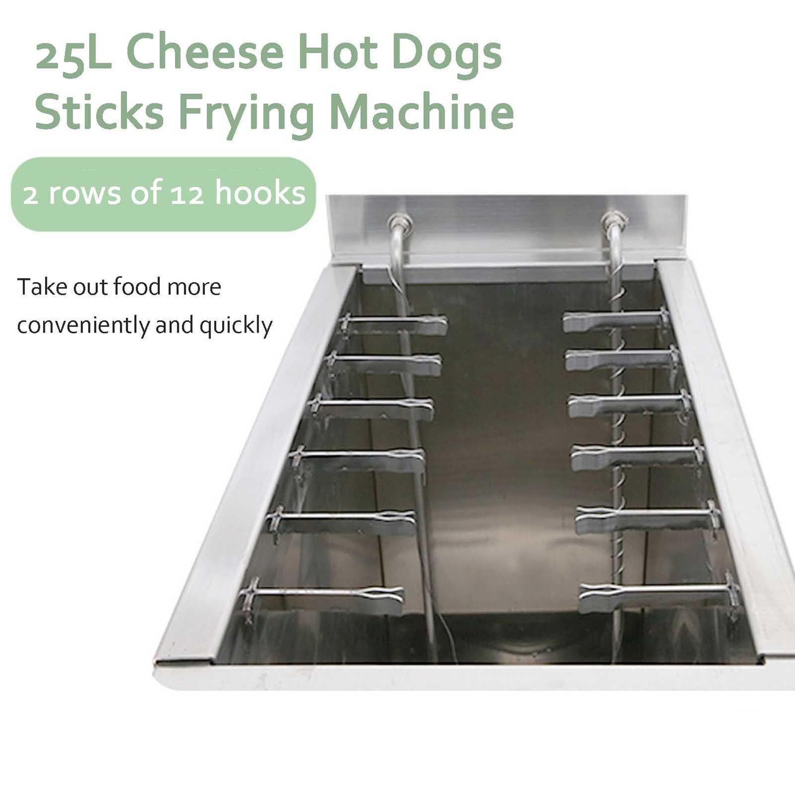 Friteuse Électrique Commerciale 12L/25L, Friteuse À Hot-Dog Au Fromage De Cuisine Pour Restaurants - Pratique Et Efficace