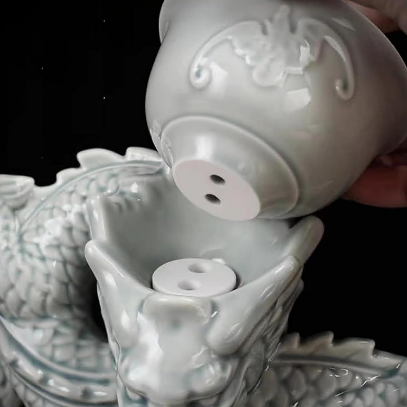 Chinesisches Gongfu Tee-Set Geschenkbox – Drachen-Motiv, Handgefertigt, 150 Ml Kanne